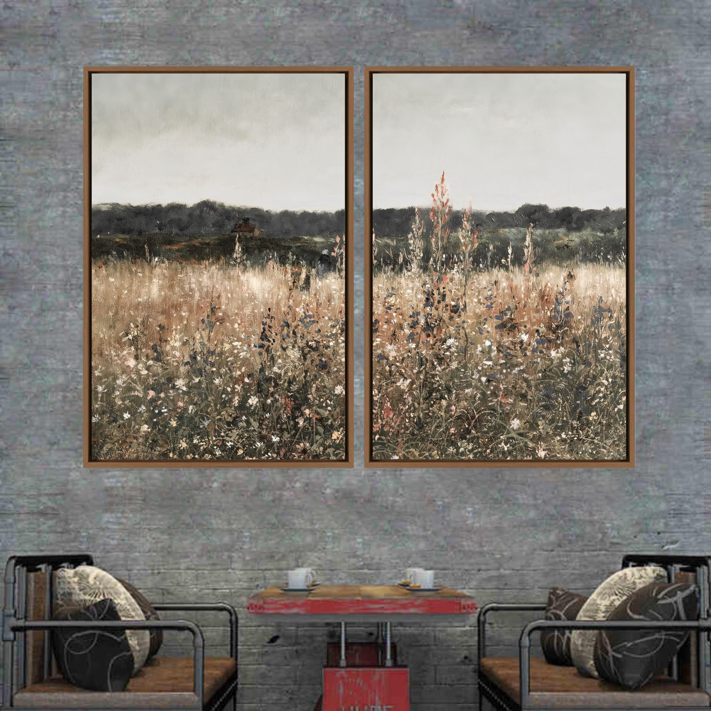 Wildflowers Beneath Soft Skies