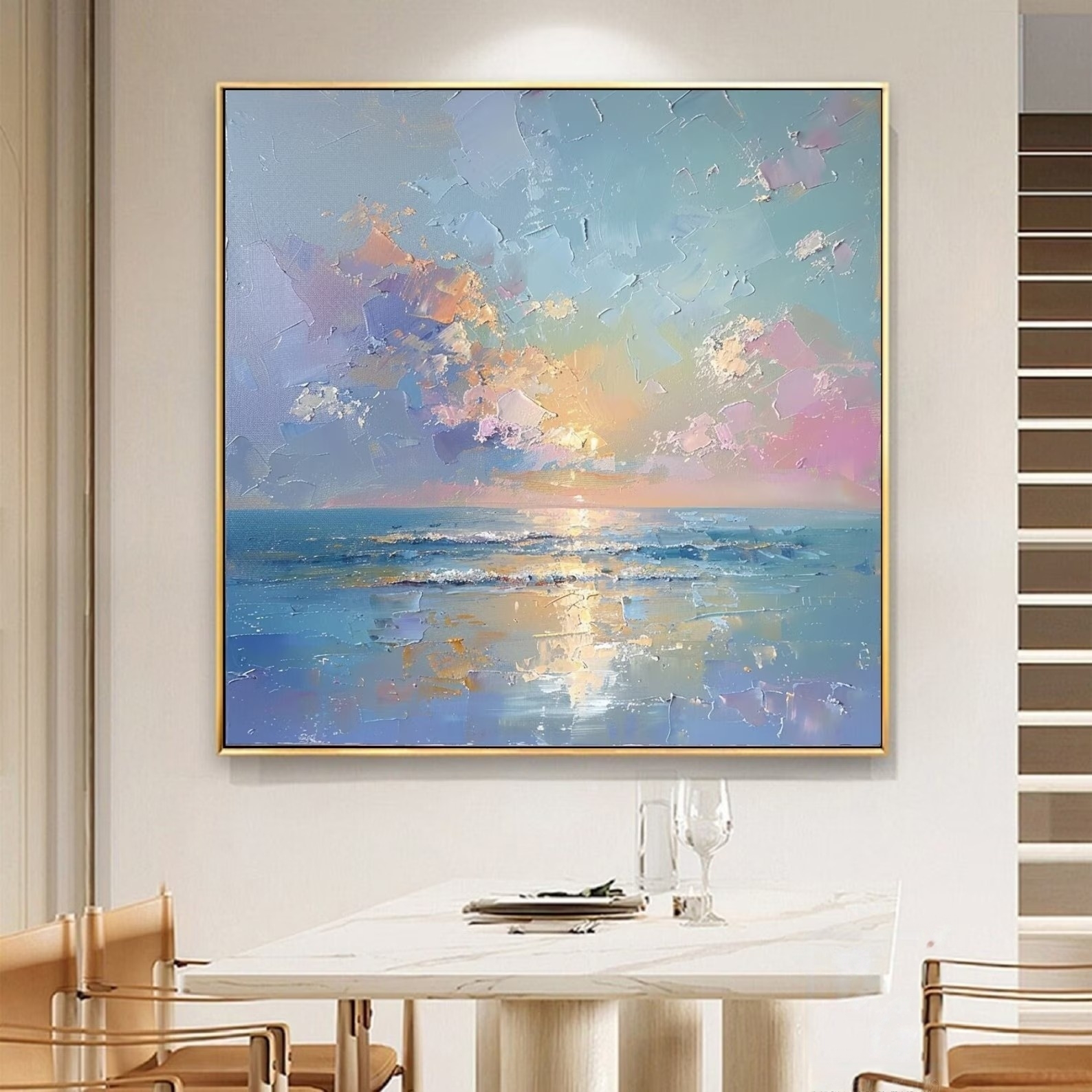 Vibrant Seaside Sunset Art