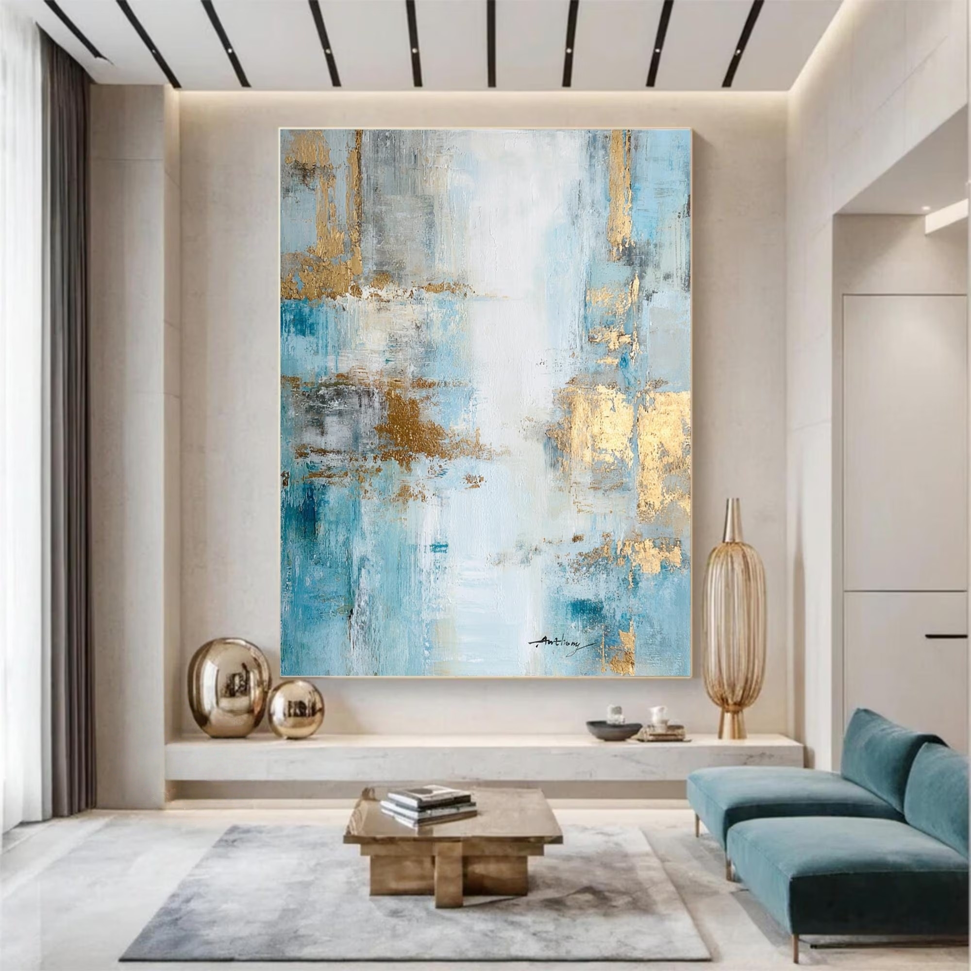 Luminous Layers of Blue and Gold