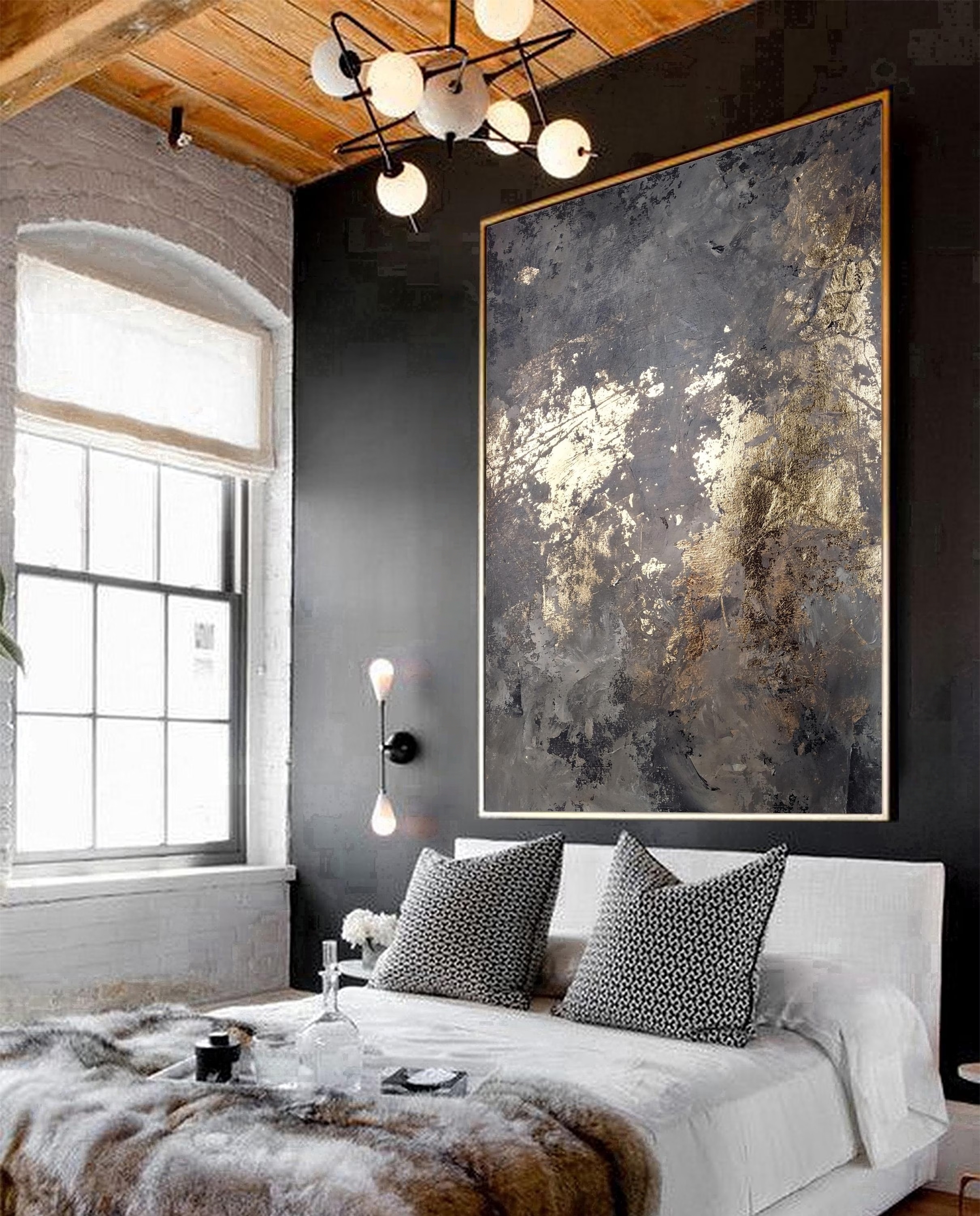 Gilded Gloom - Abstract Luxe Texture