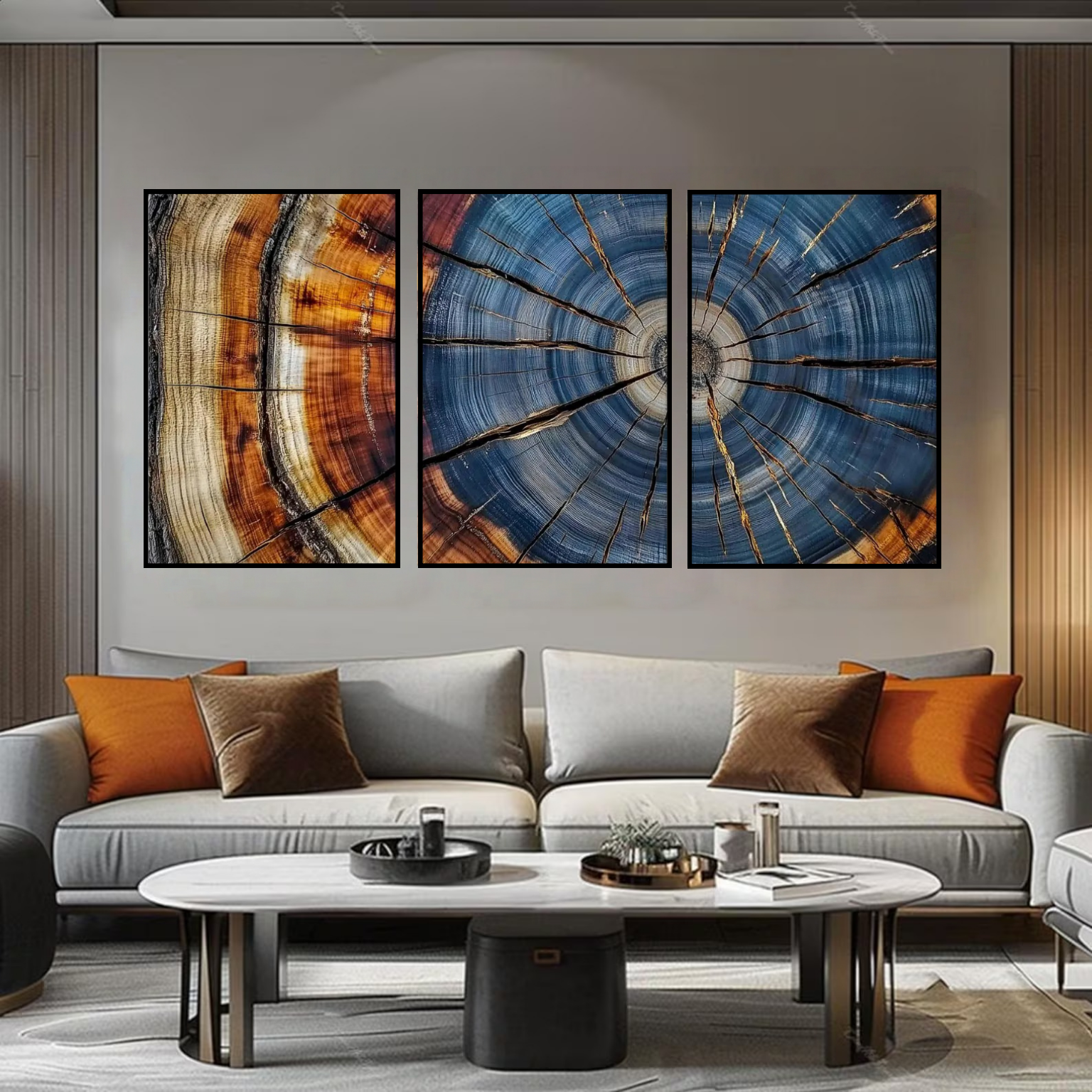 Ring Rhythms - Abstract Tree Cross-Section Art