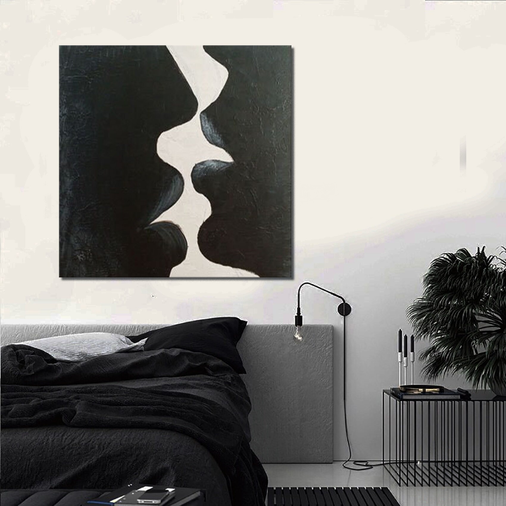 Monochrome Kiss Shadow Art