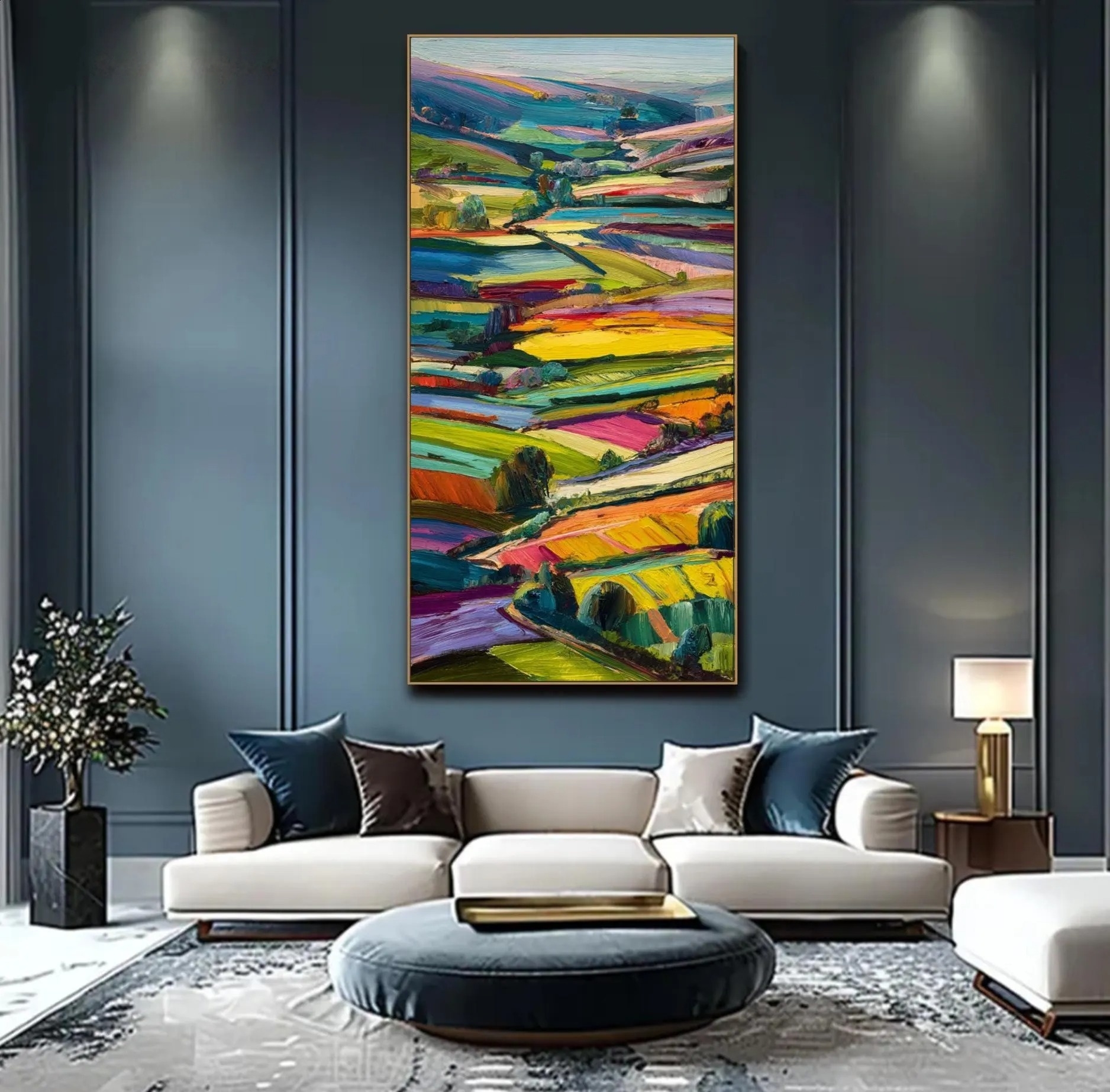 Expressive Countryside Oil Canvas