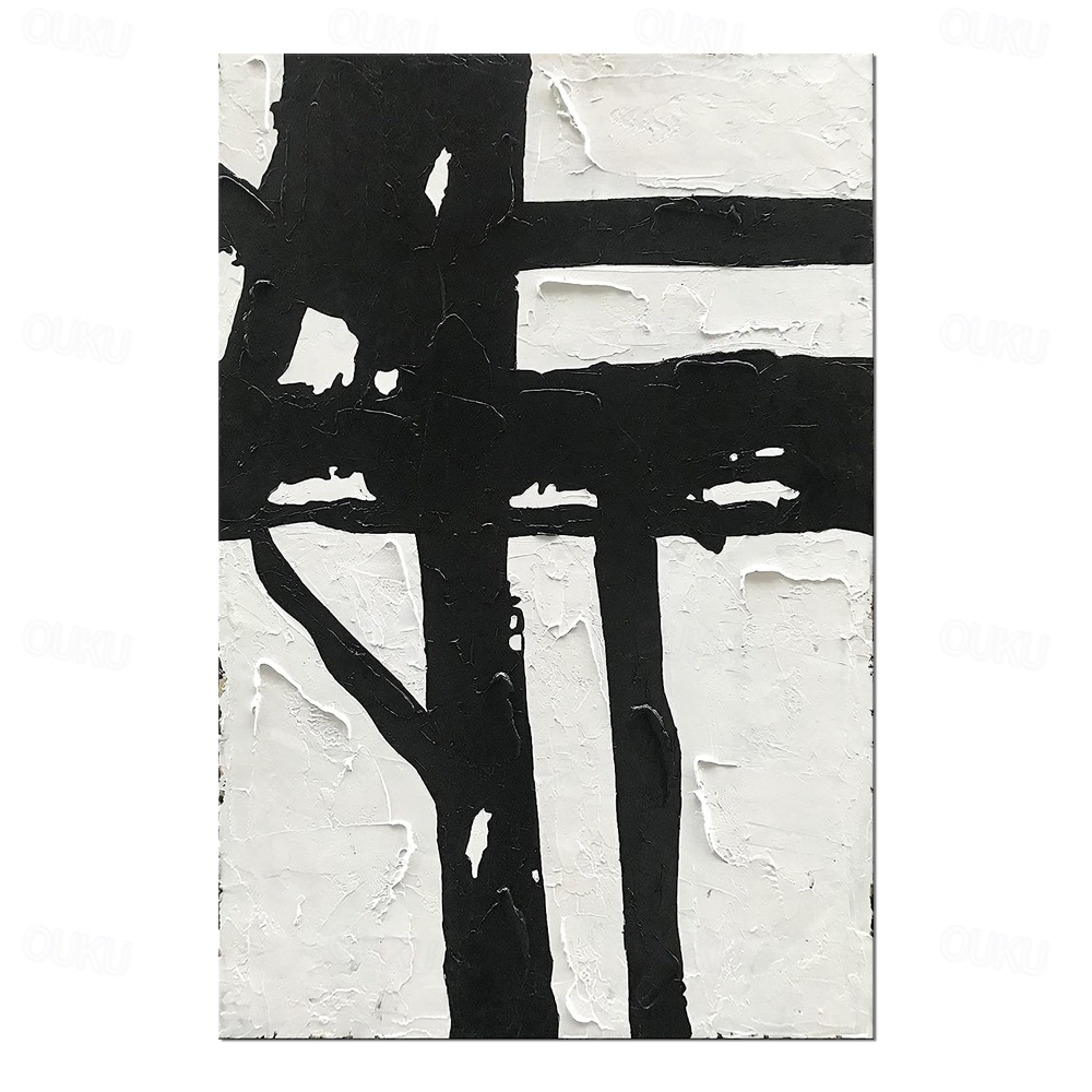Elegant Black and White Abstract Art