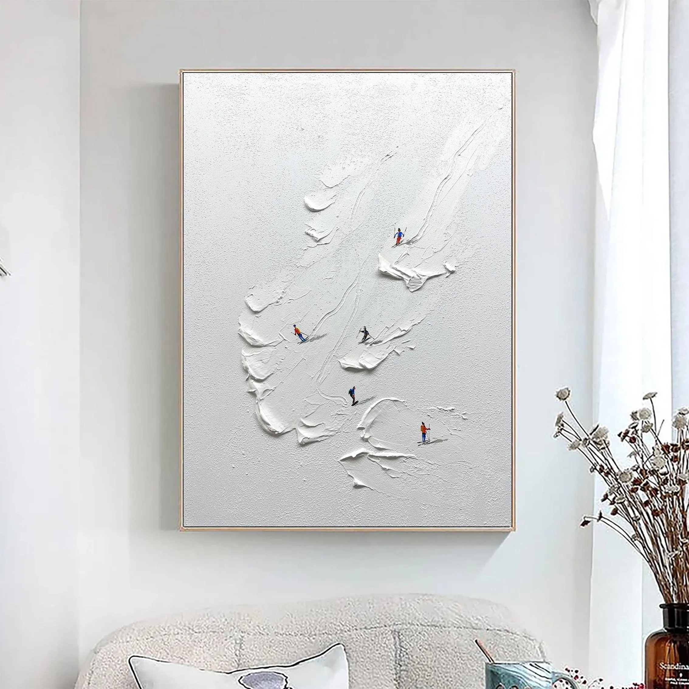 Winter Motion Abstract Ski Art