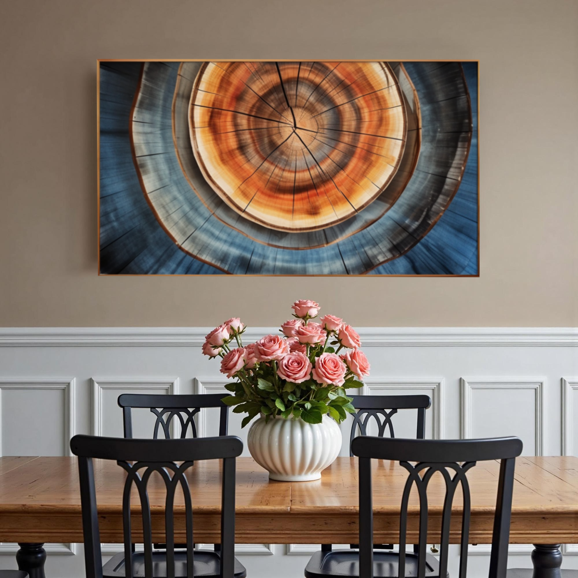 Dynamic Wooden Spiral Art