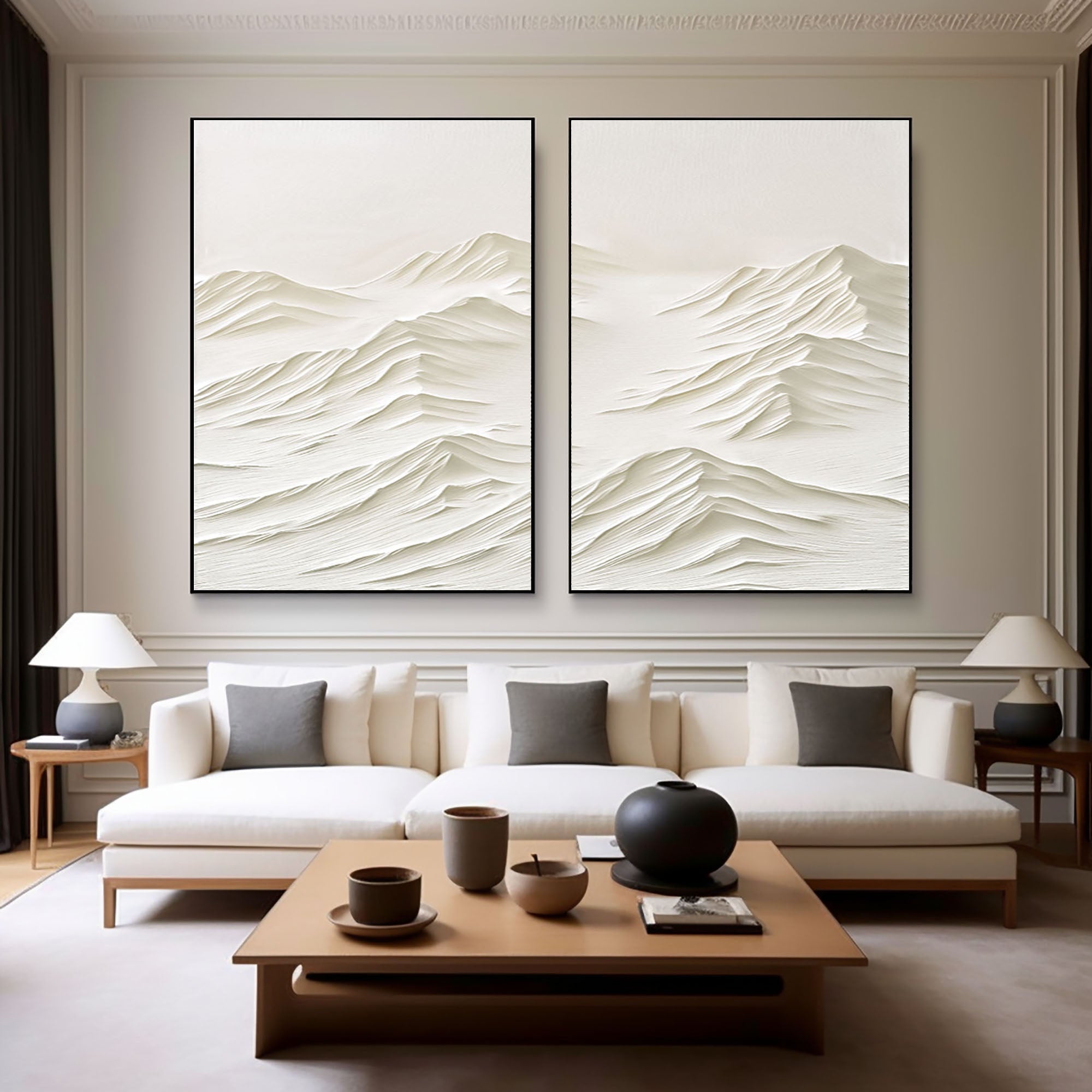 Set Of 2 Mountain Painting #GW010