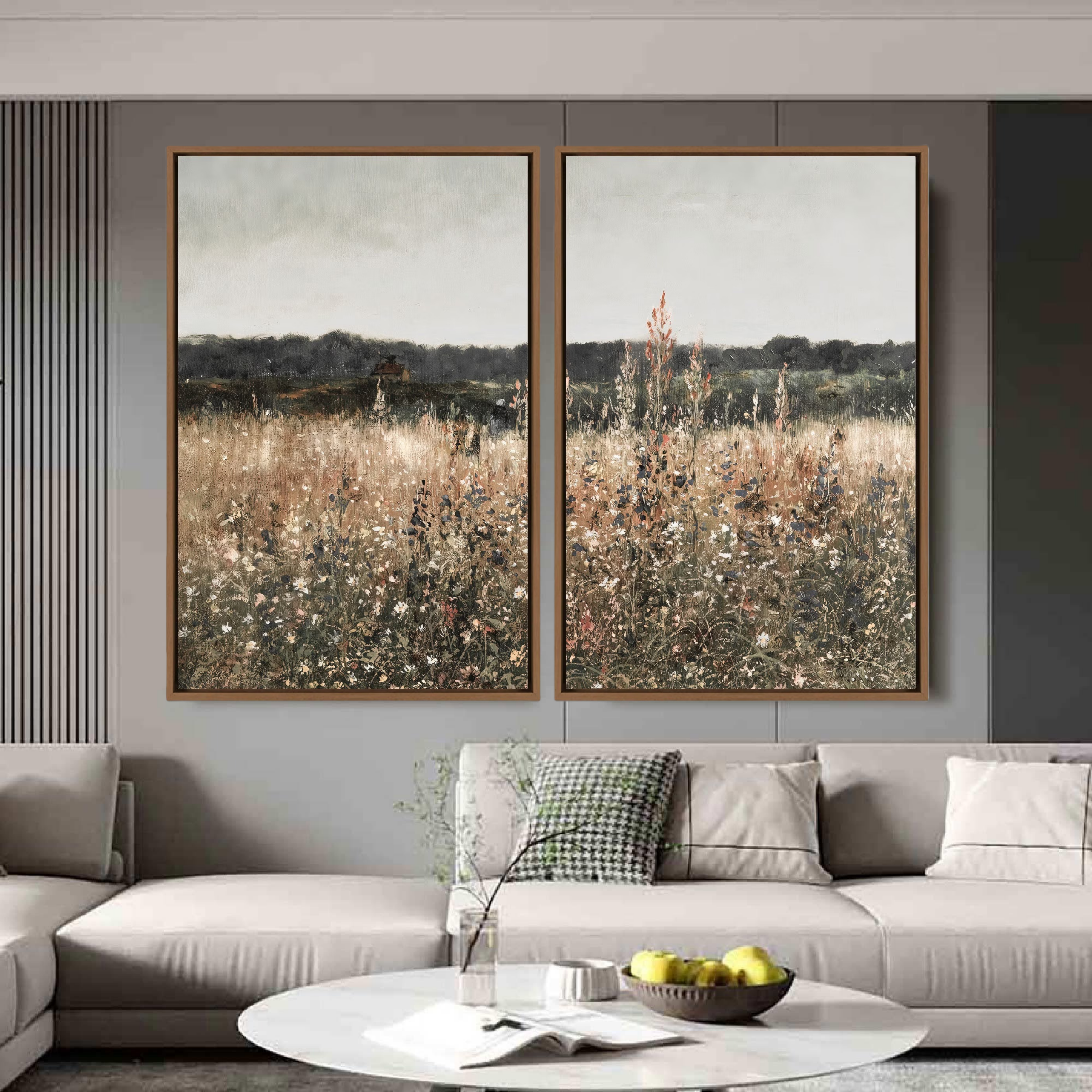 Wildflowers Beneath Soft Skies