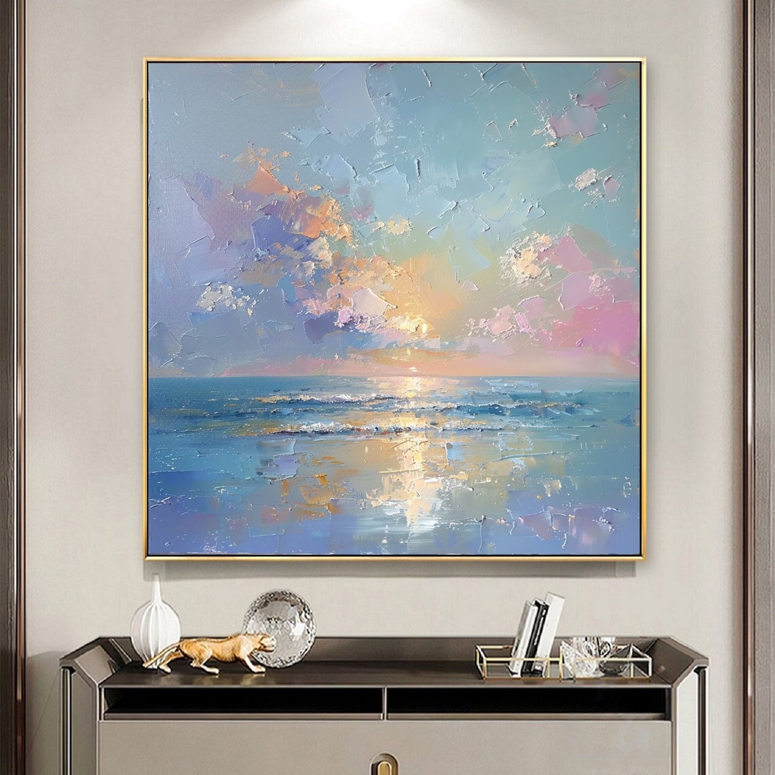Vibrant Seaside Sunset Art