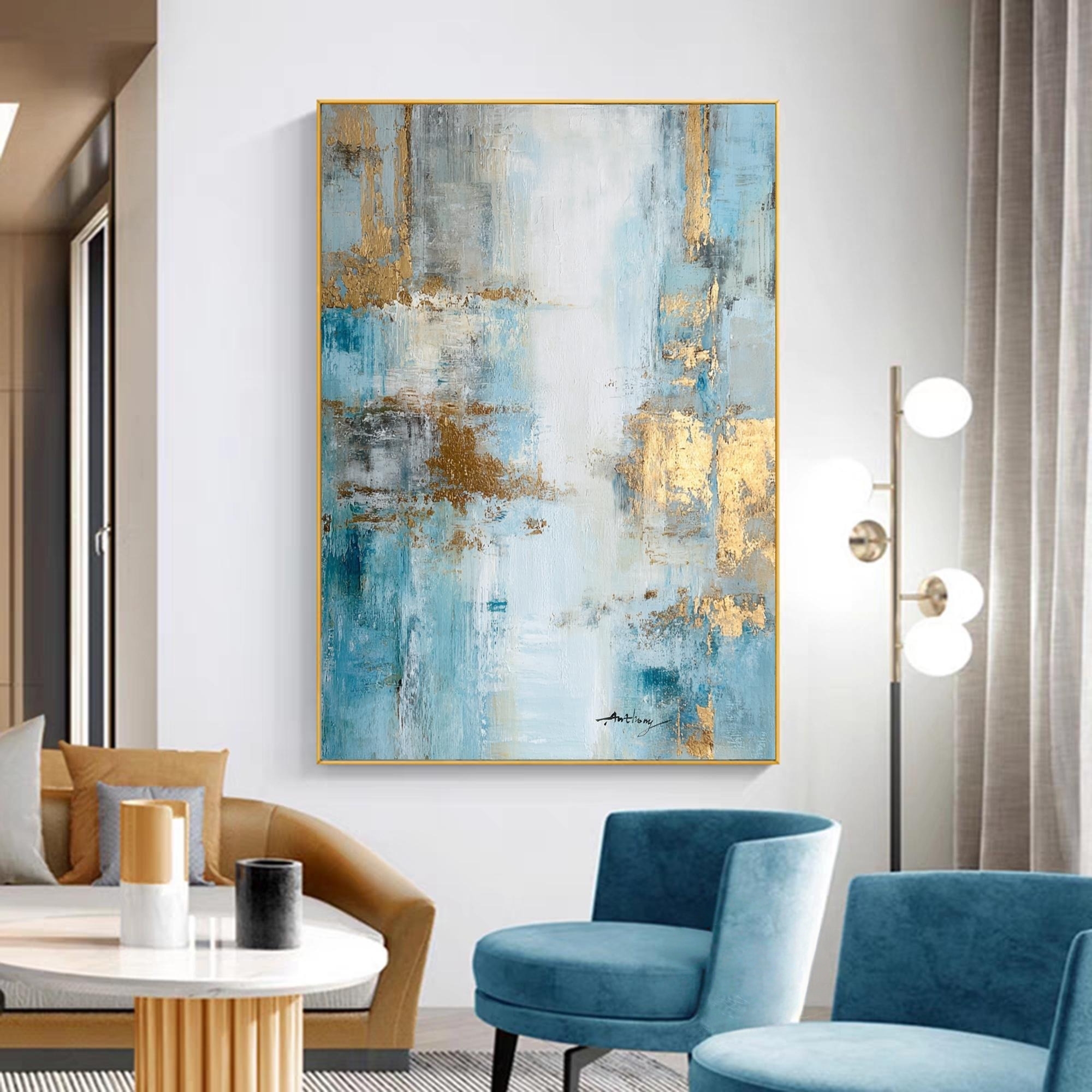 Luminous Layers of Blue and Gold