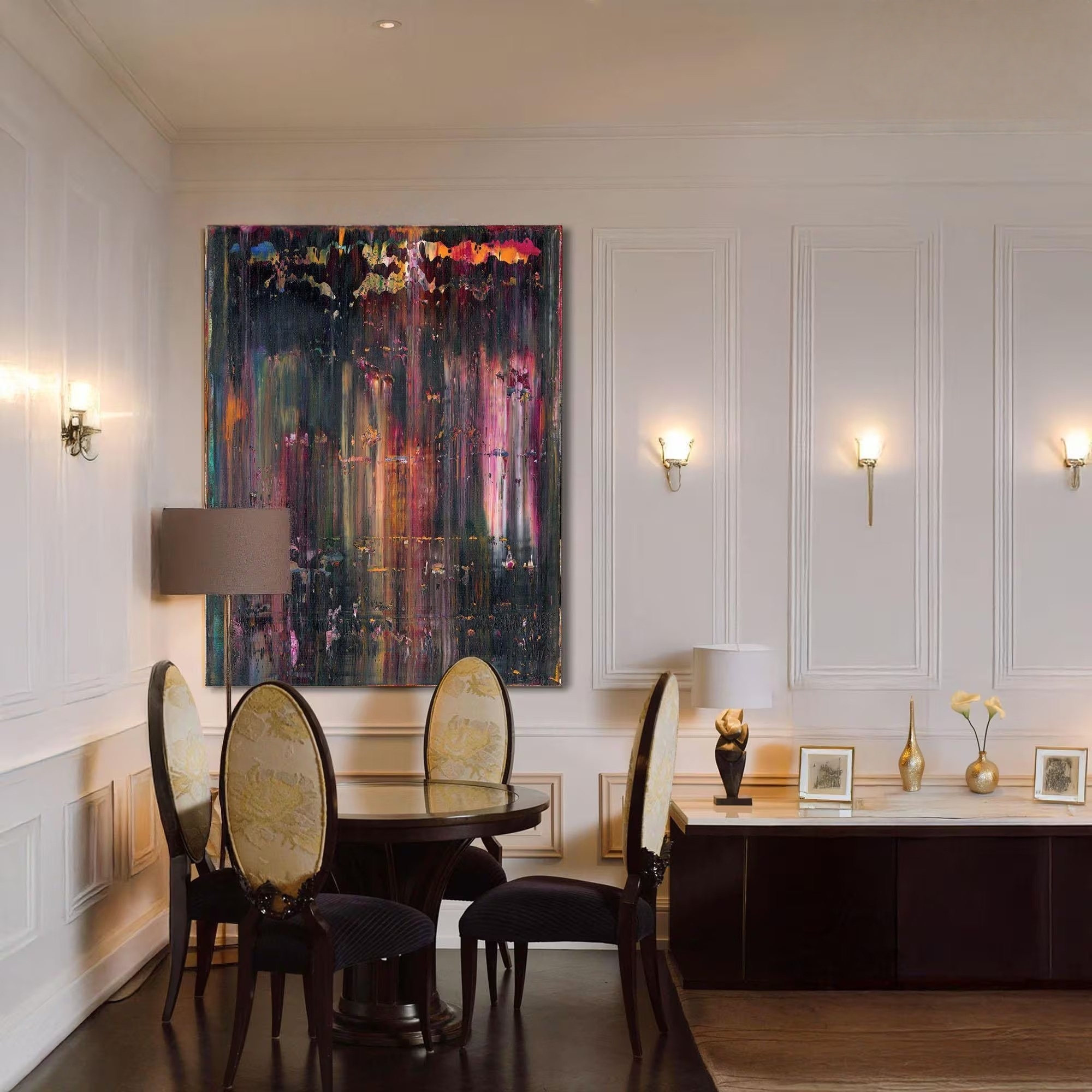 Rainbow Rhapsody - Textured Vertical Art