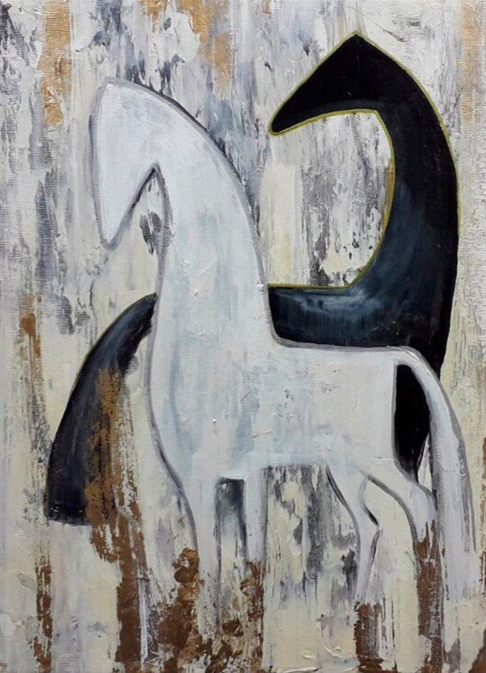 Modern Horse Silhouette Artwork