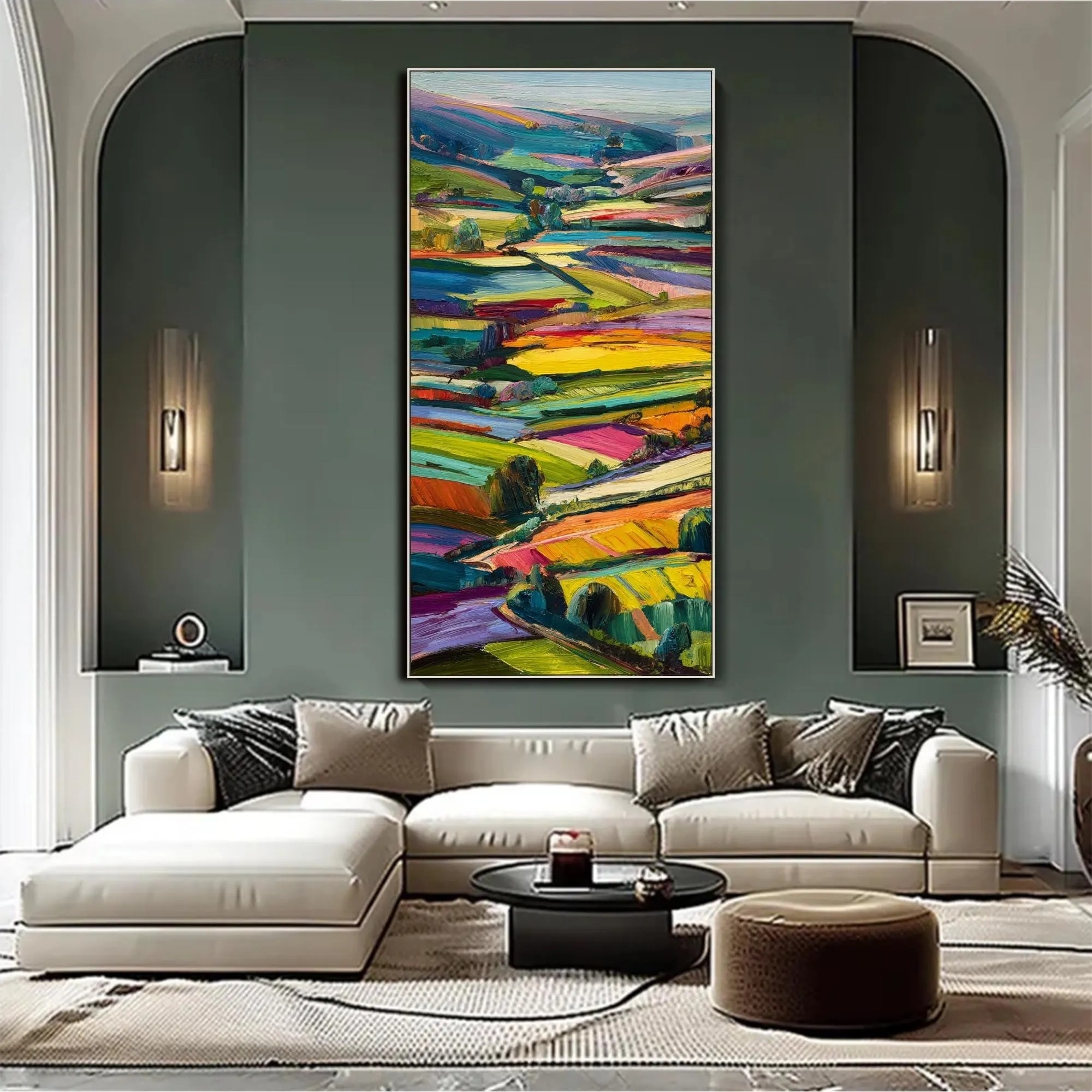 Expressive Countryside Oil Canvas