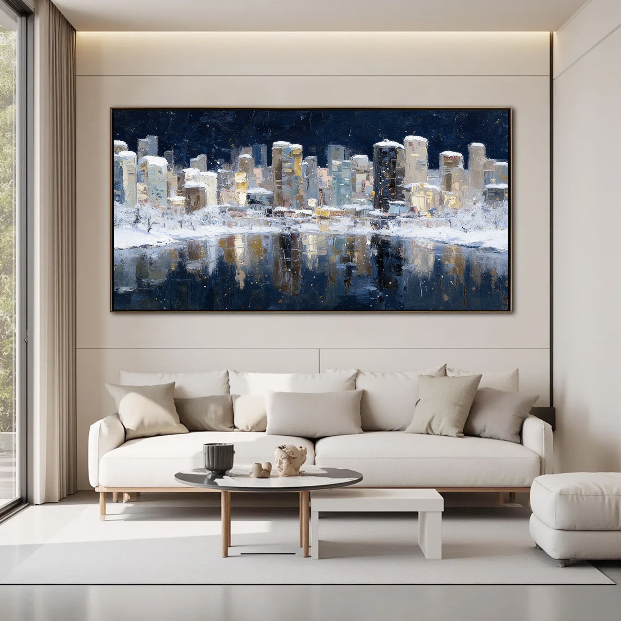 Winter's Urban Reflection