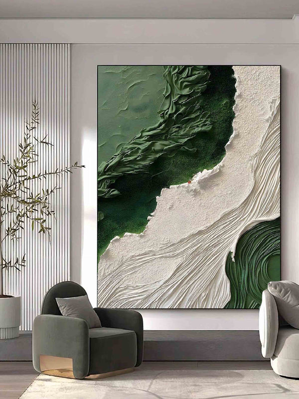 3D Green White Abstract