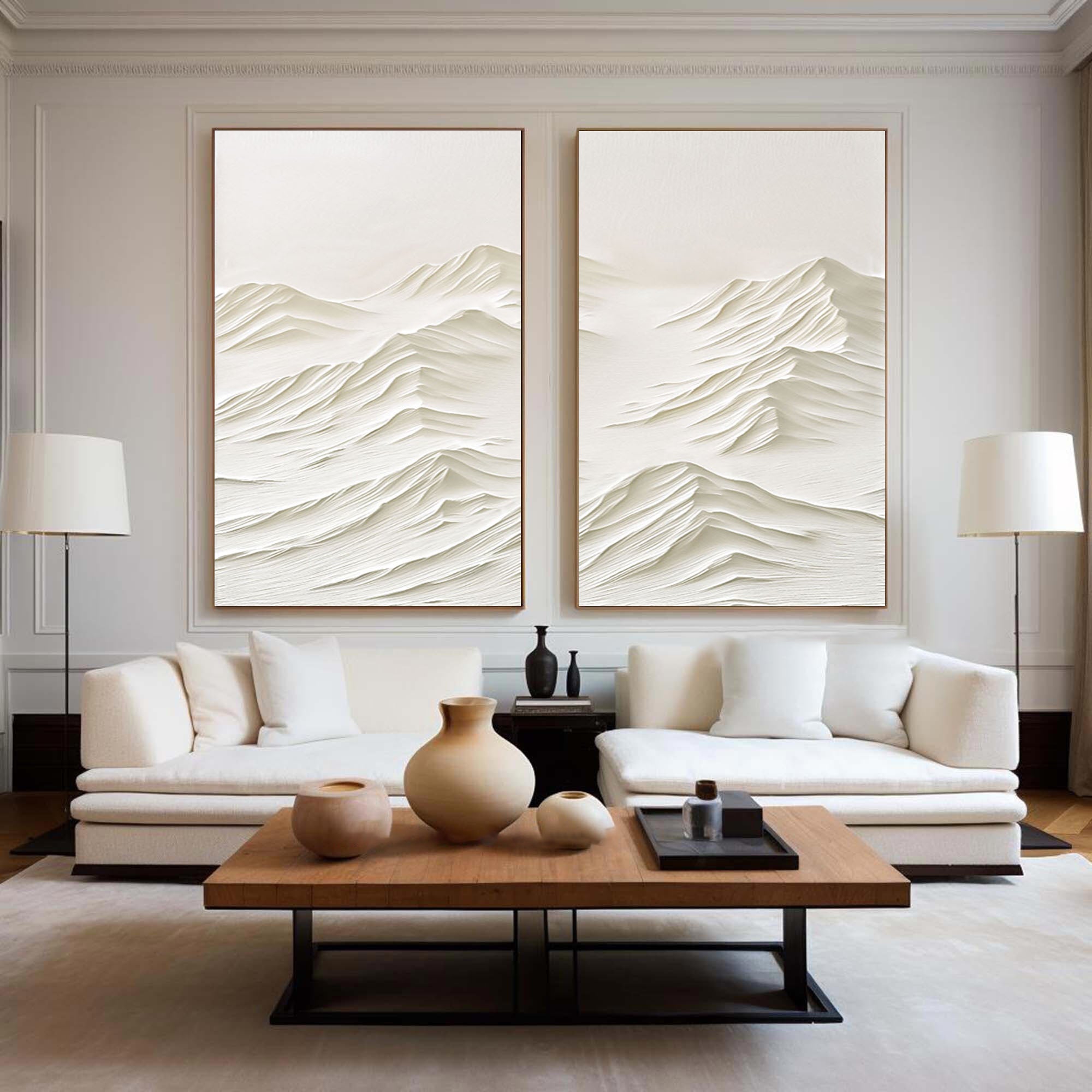 Set Of 2 Mountain Painting #GW010