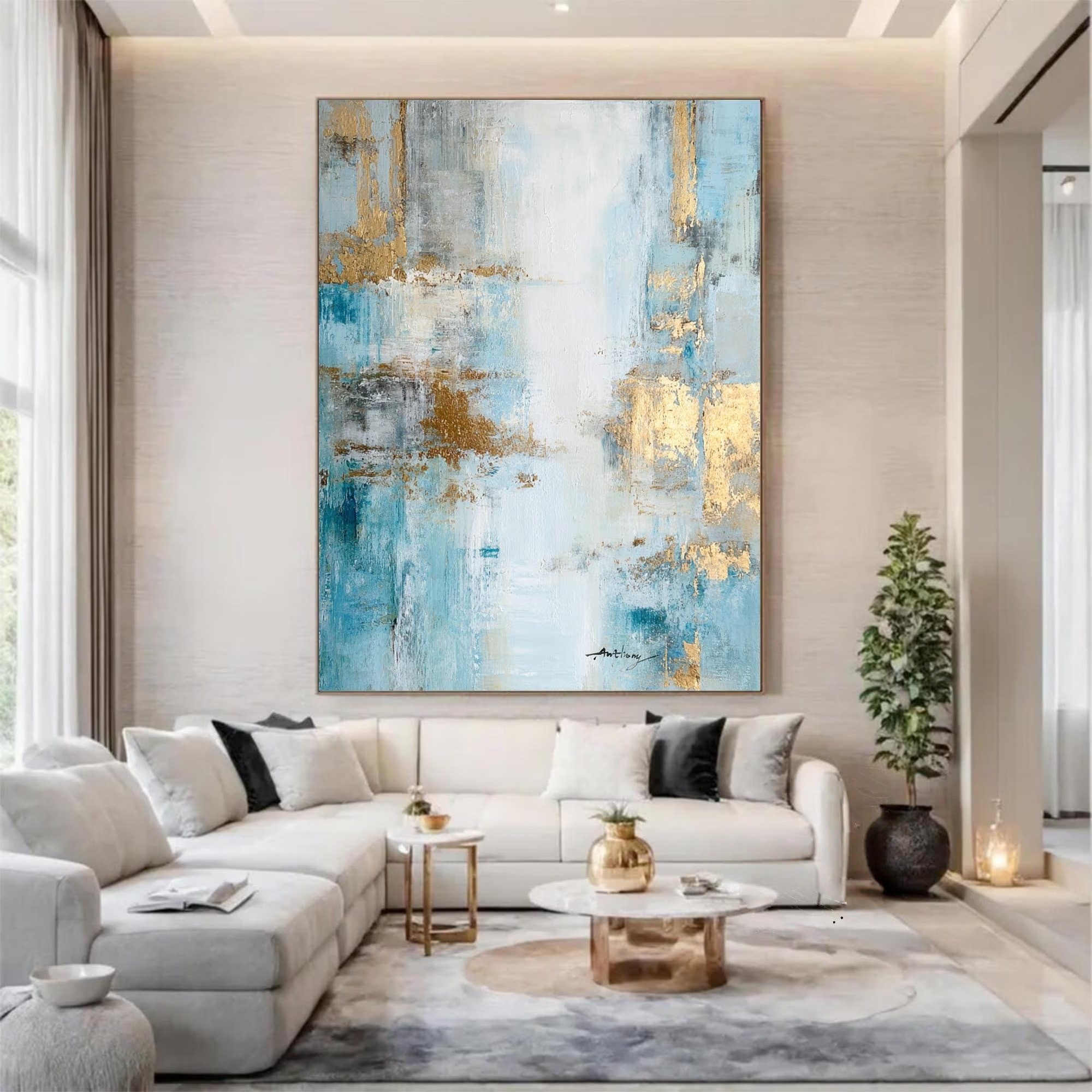 Luminous Layers of Blue and Gold