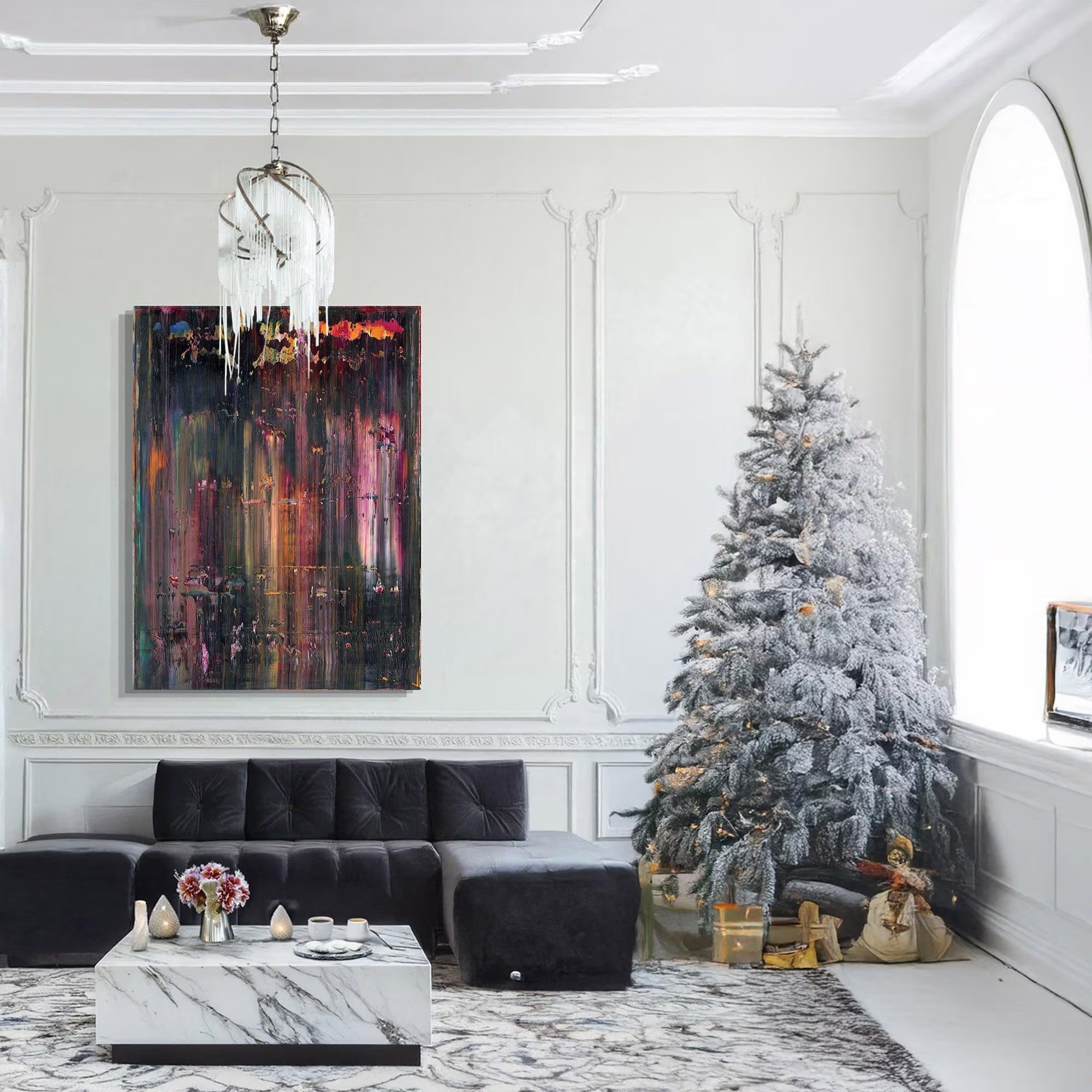 Rainbow Rhapsody - Textured Vertical Art