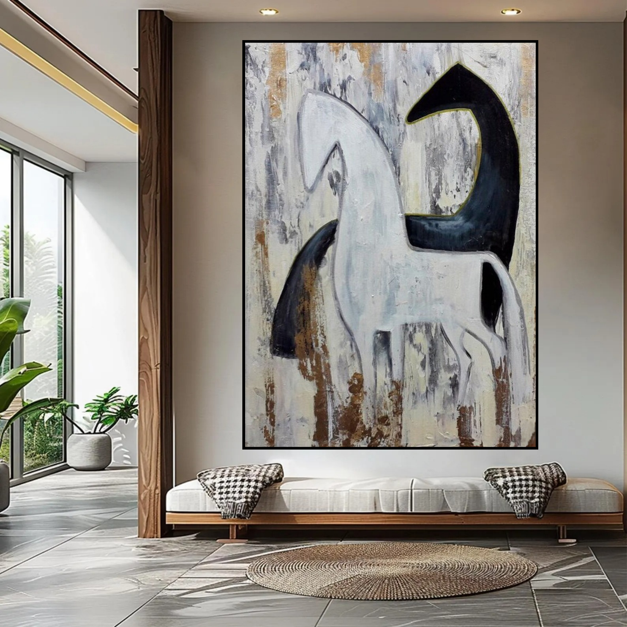 Modern Horse Silhouette Artwork