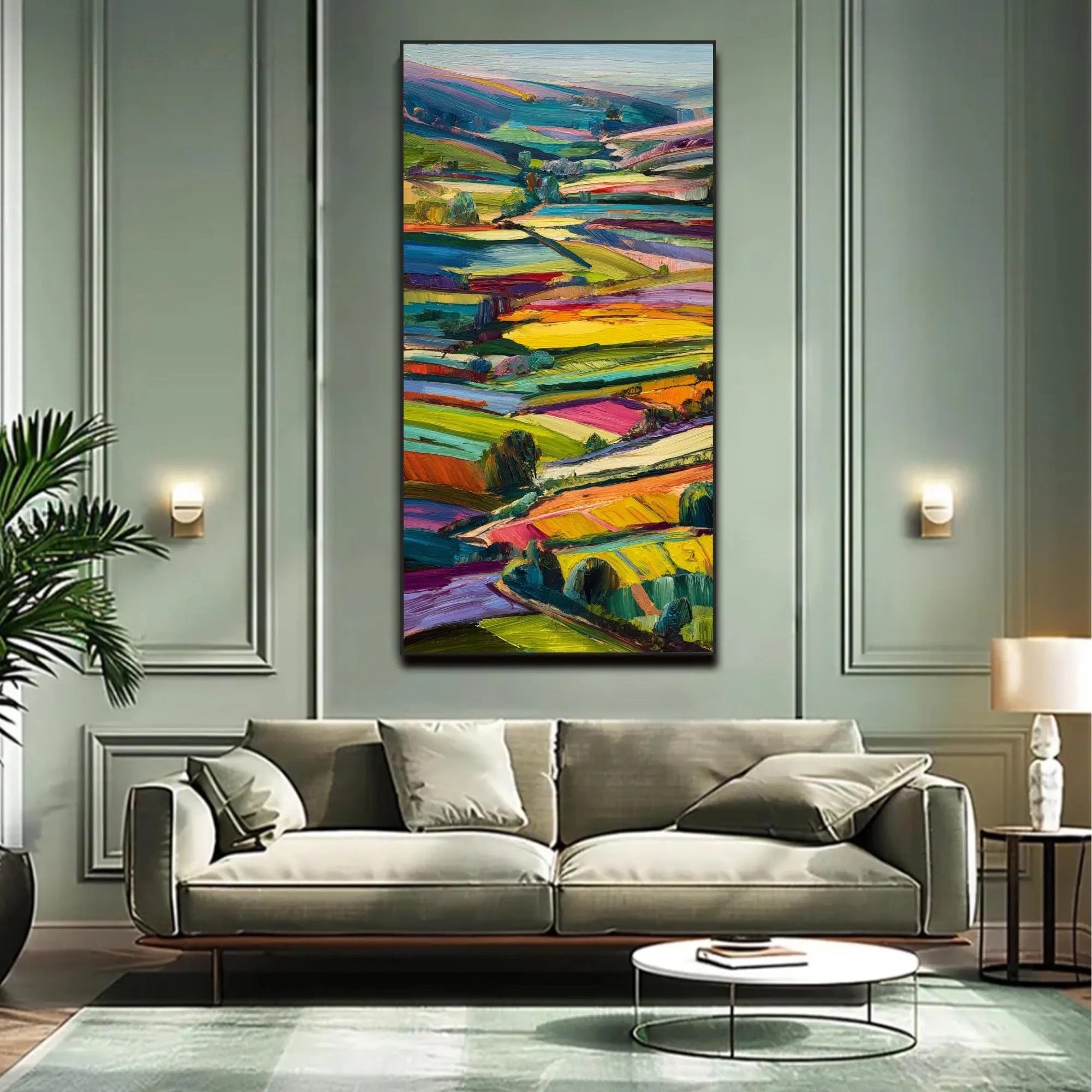 Expressive Countryside Oil Canvas