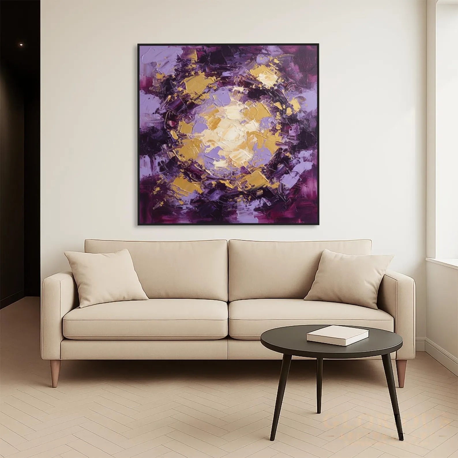 Purple Gold Vortex - Abstract Fusion