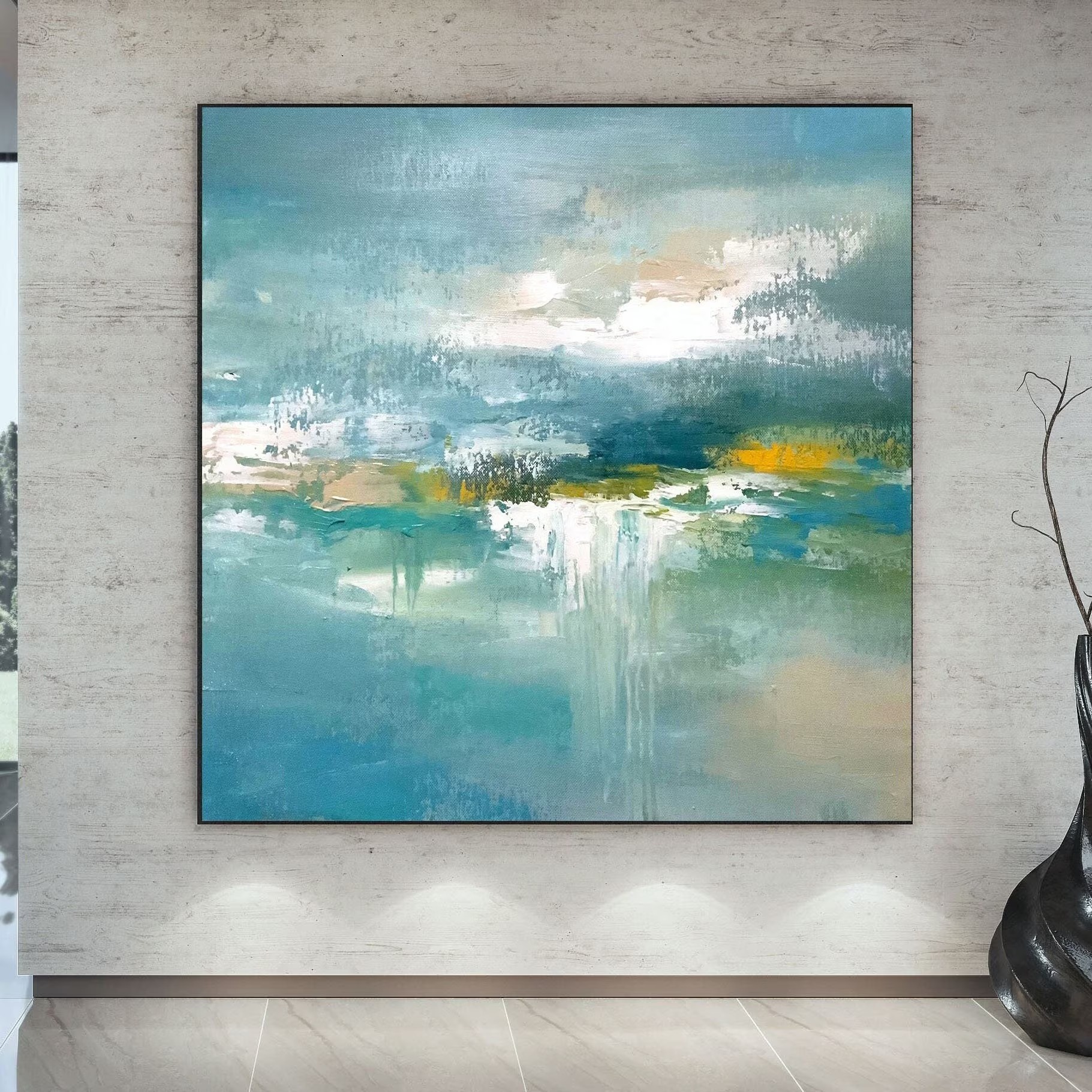 Serene Turquoise Dream - Abstract Mist