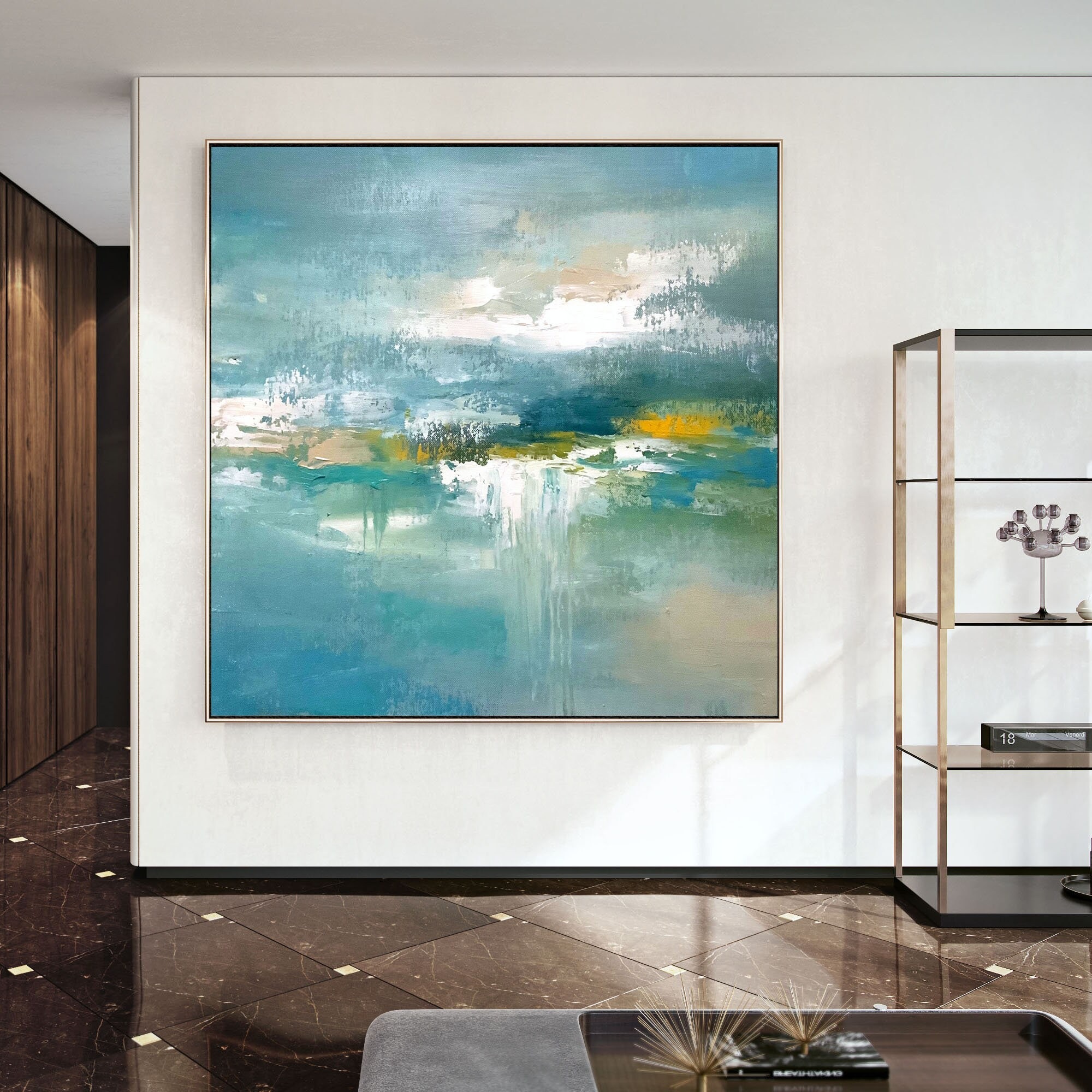 Serene Turquoise Dream - Abstract Mist