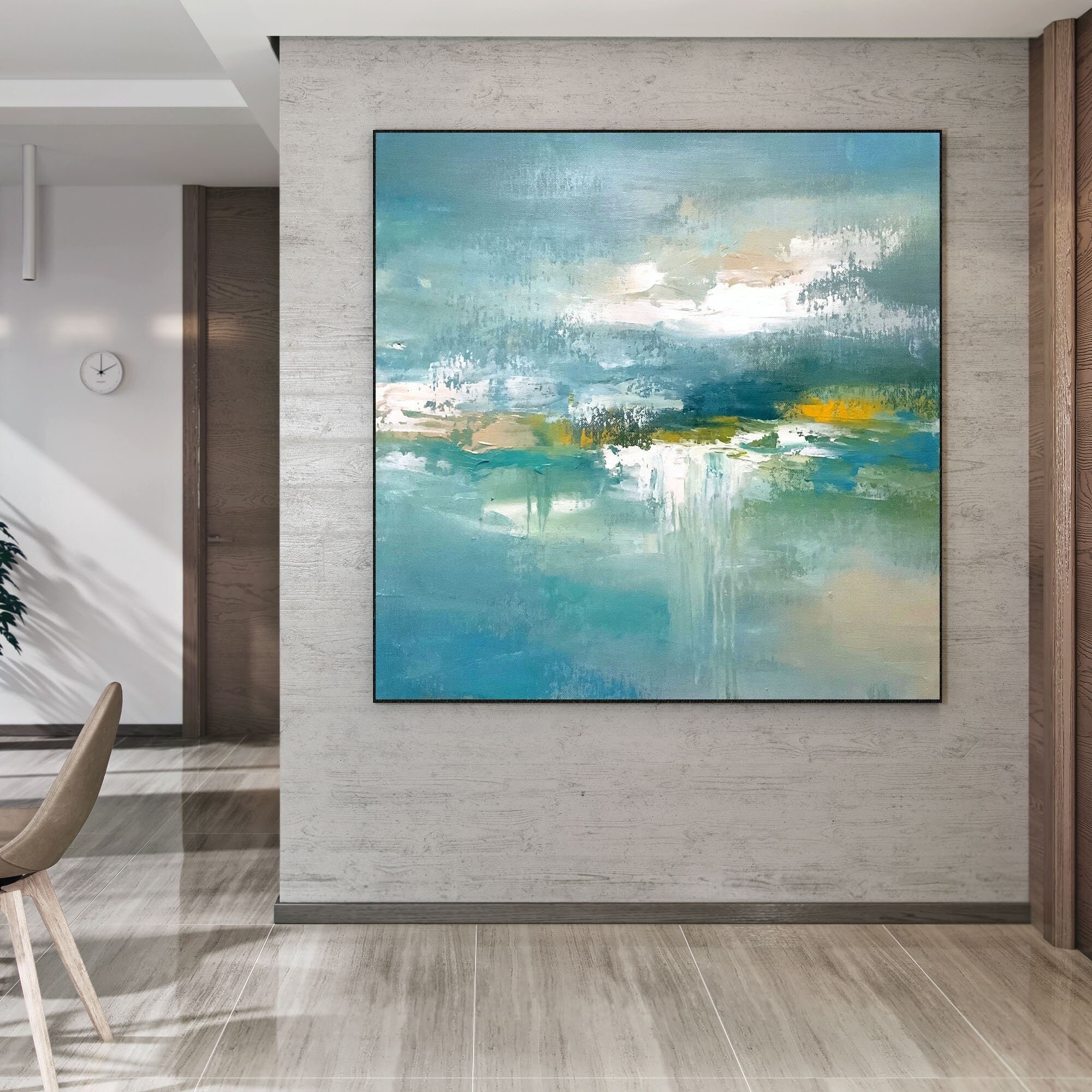 Serene Turquoise Dream - Abstract Mist