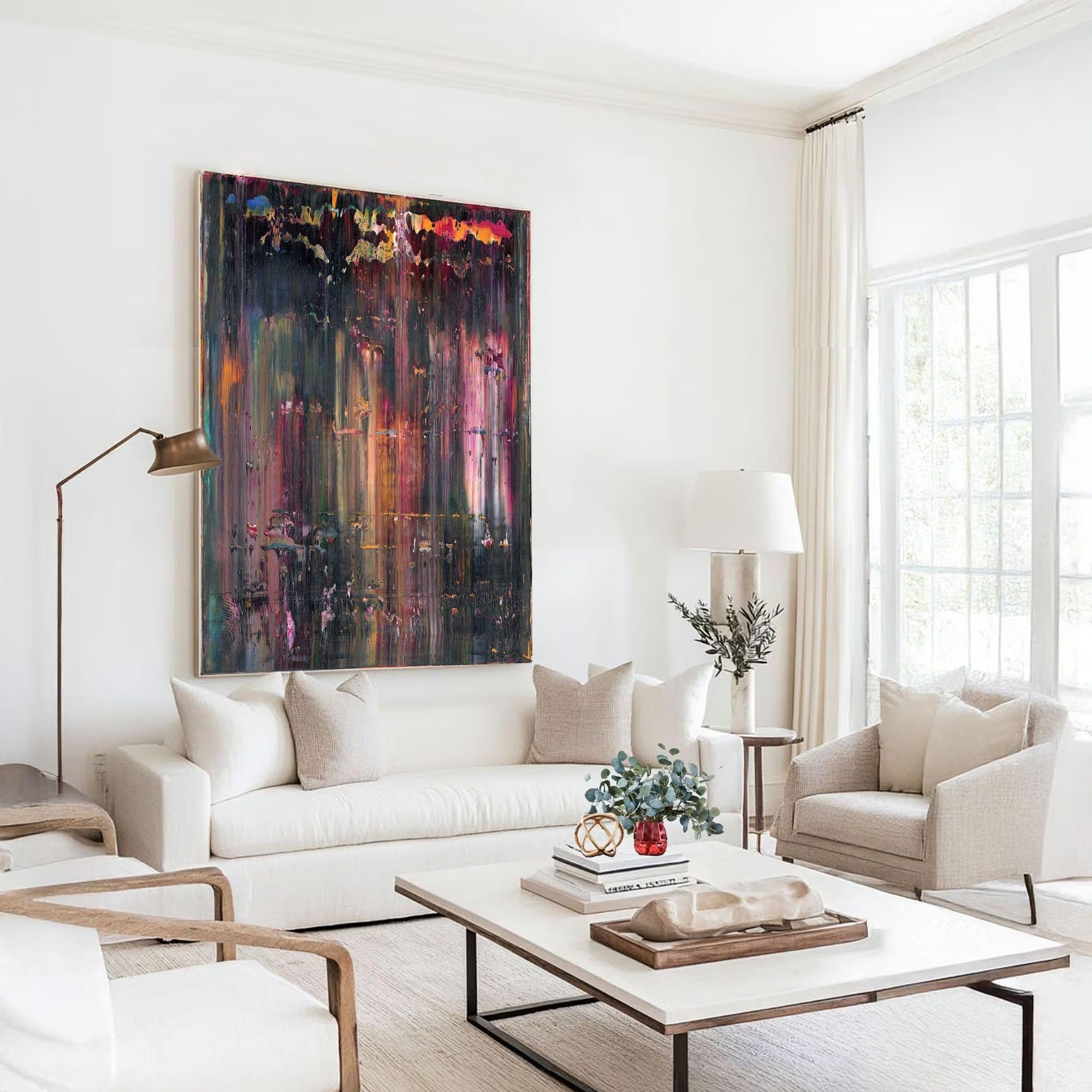 Rainbow Rhapsody - Textured Vertical Art