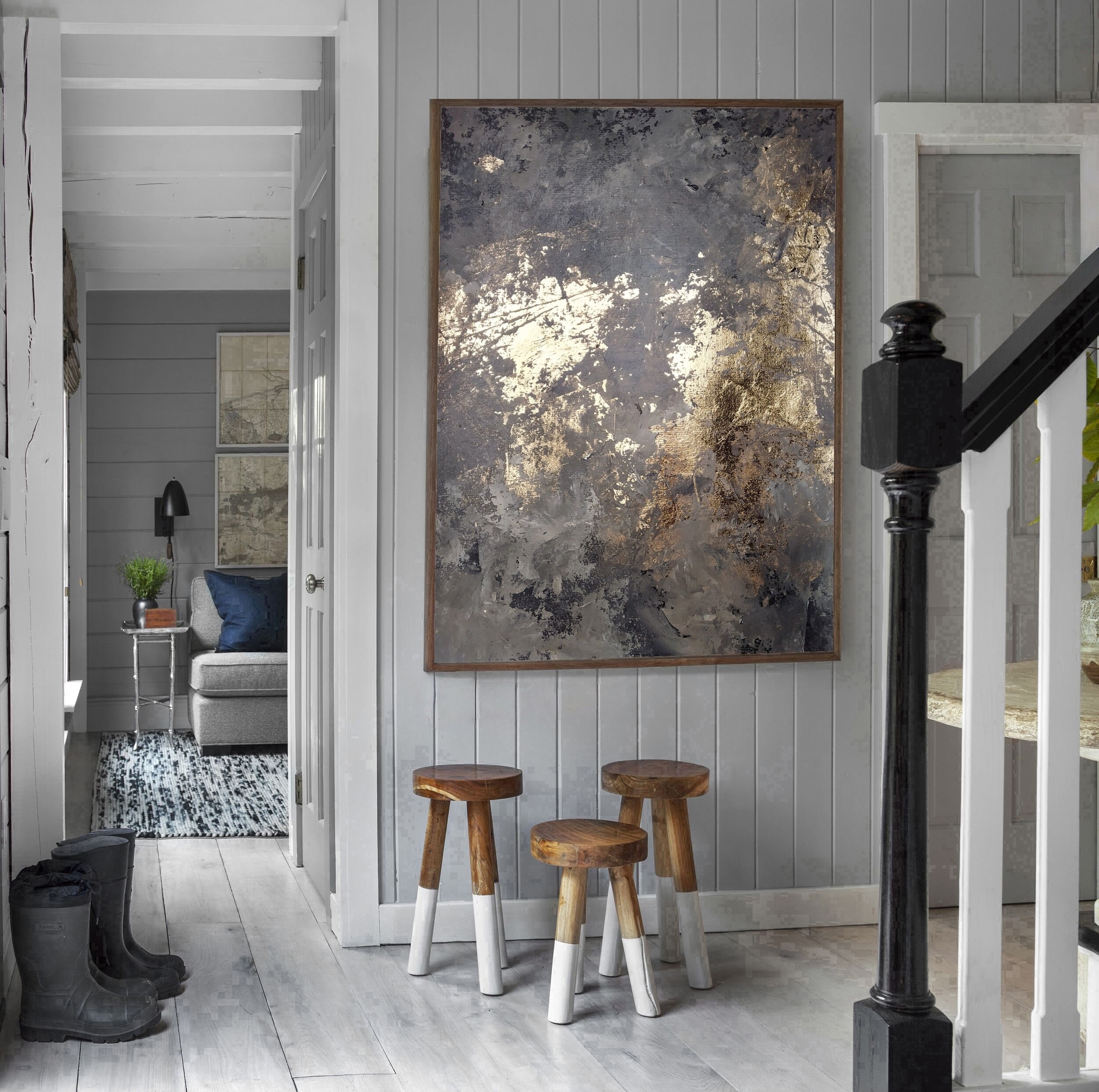 Gilded Gloom - Abstract Luxe Texture