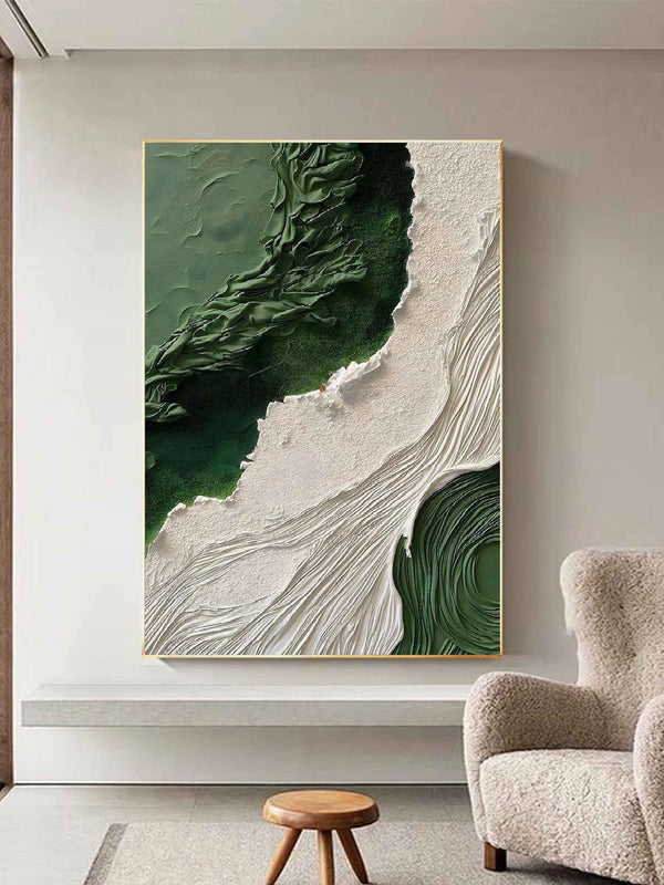 3D Green White Abstract