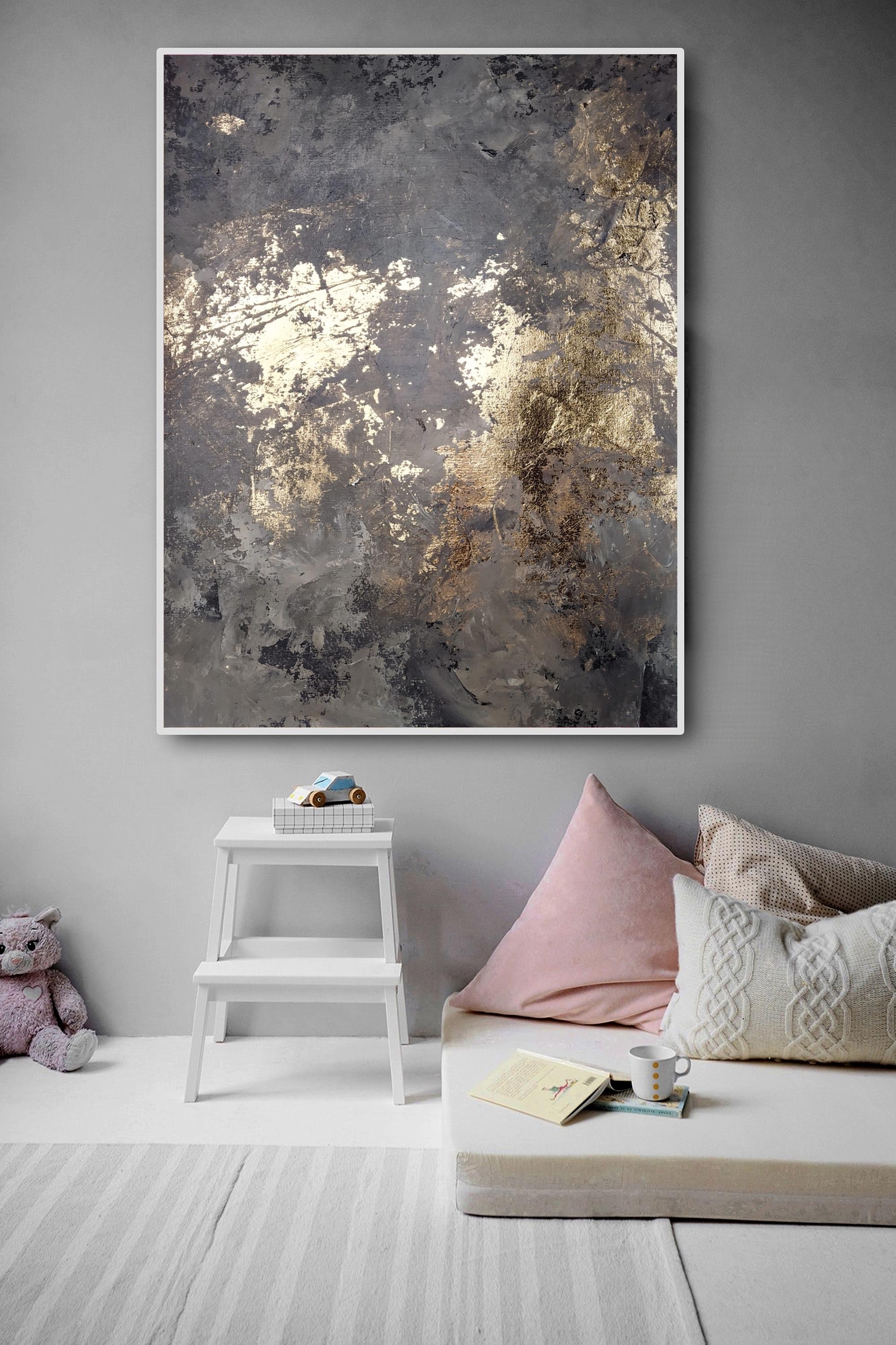 Gilded Gloom - Abstract Luxe Texture