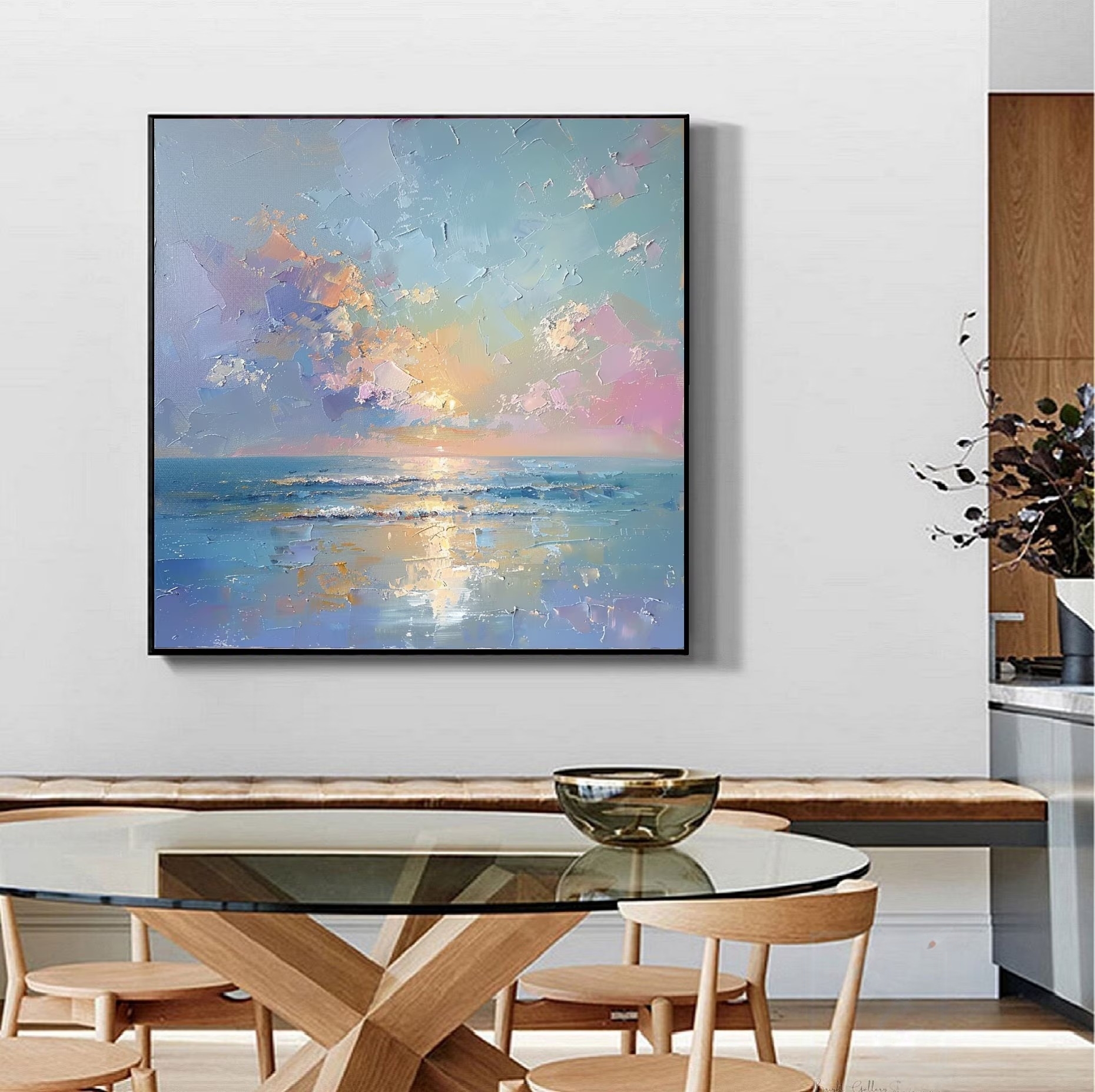 Vibrant Seaside Sunset Art