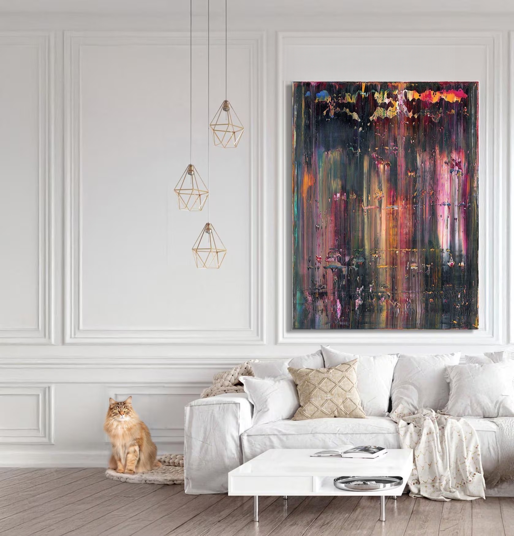 Rainbow Rhapsody - Textured Vertical Art