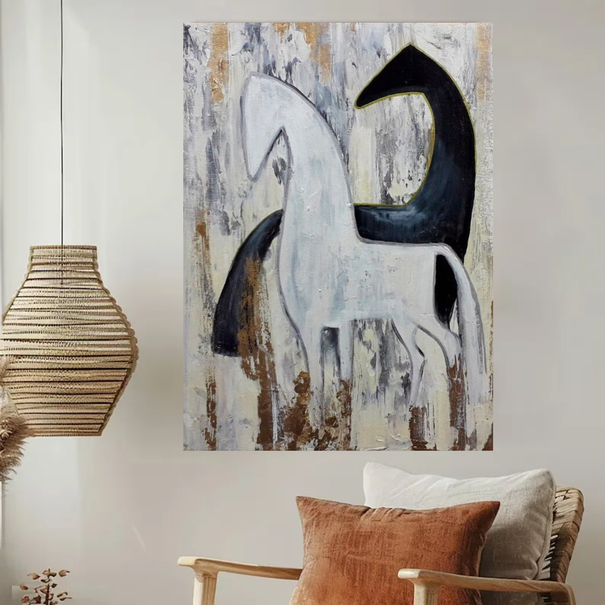 Modern Horse Silhouette Artwork