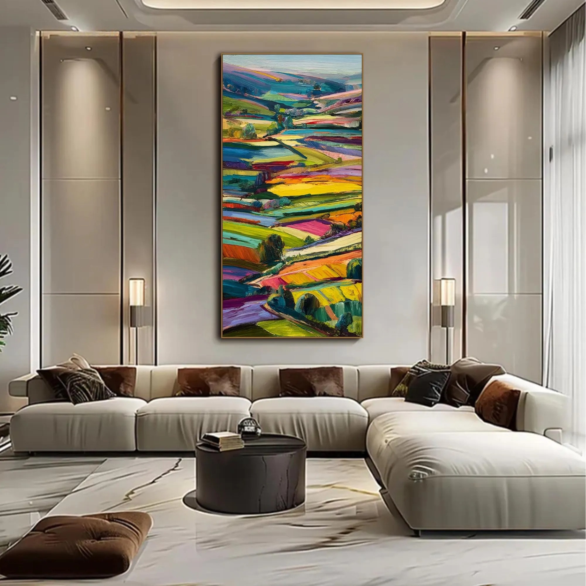 Expressive Countryside Oil Canvas