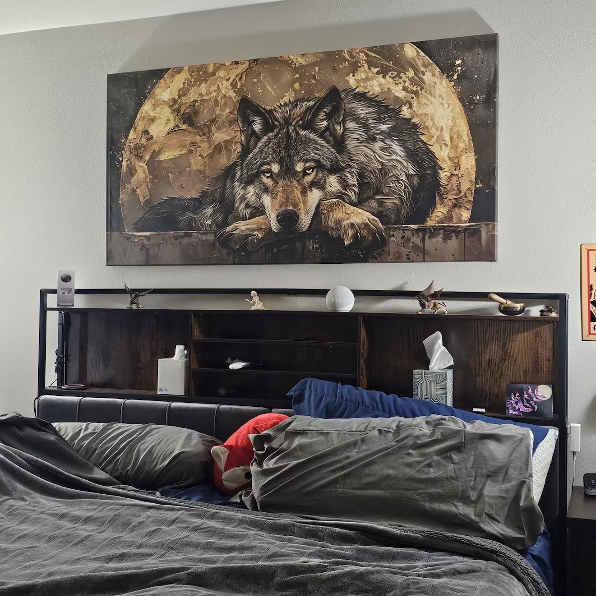 Lone Wolf Under Gilded Moon