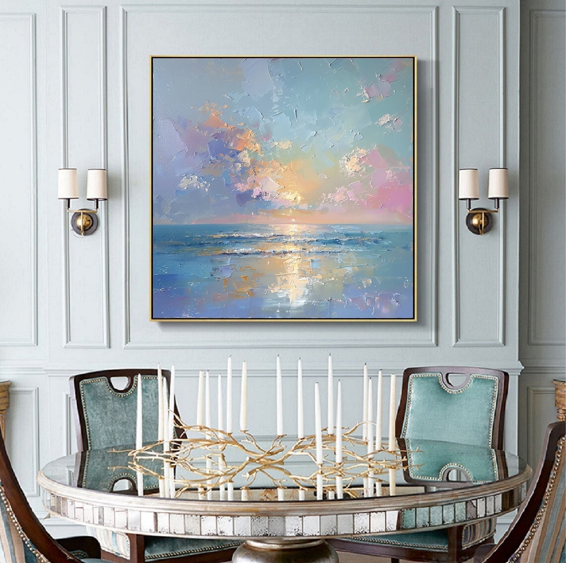 Vibrant Seaside Sunset Art