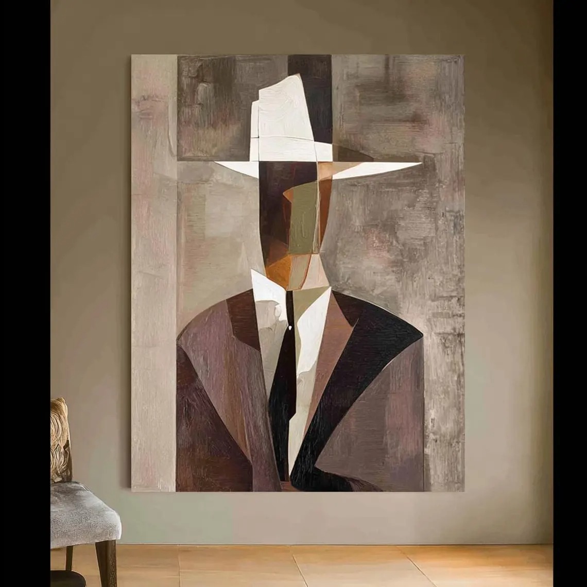 Abstract Gentleman - Geometric Elegance