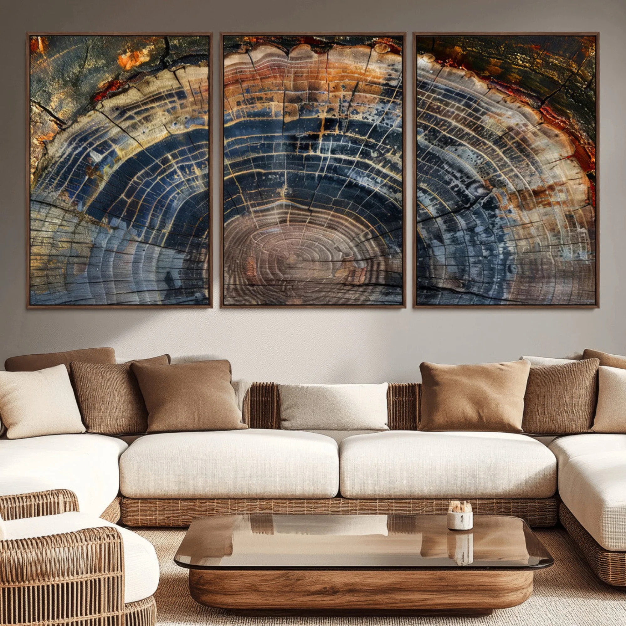 Wooden Concentric Mystique - Abstract Ring Art