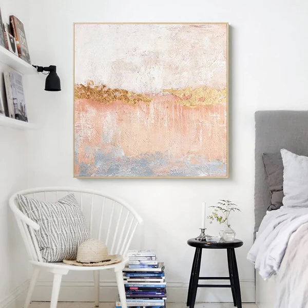 Pink and Gold Abstract