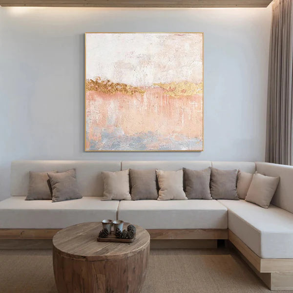 Pink and Gold Abstract