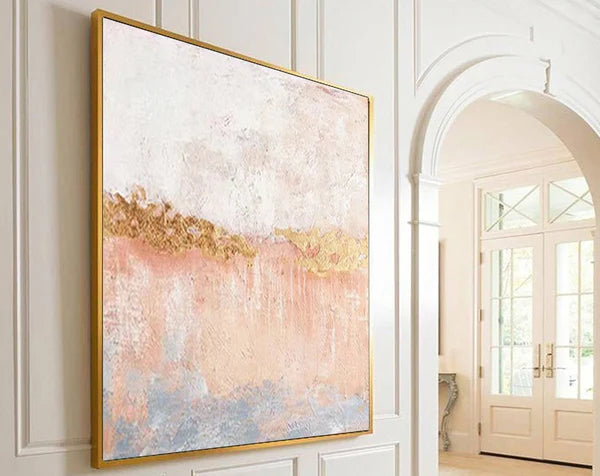 Pink and Gold Abstract