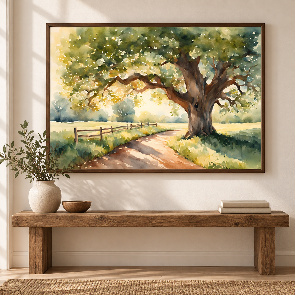 Meadow Road Beneath the Oak