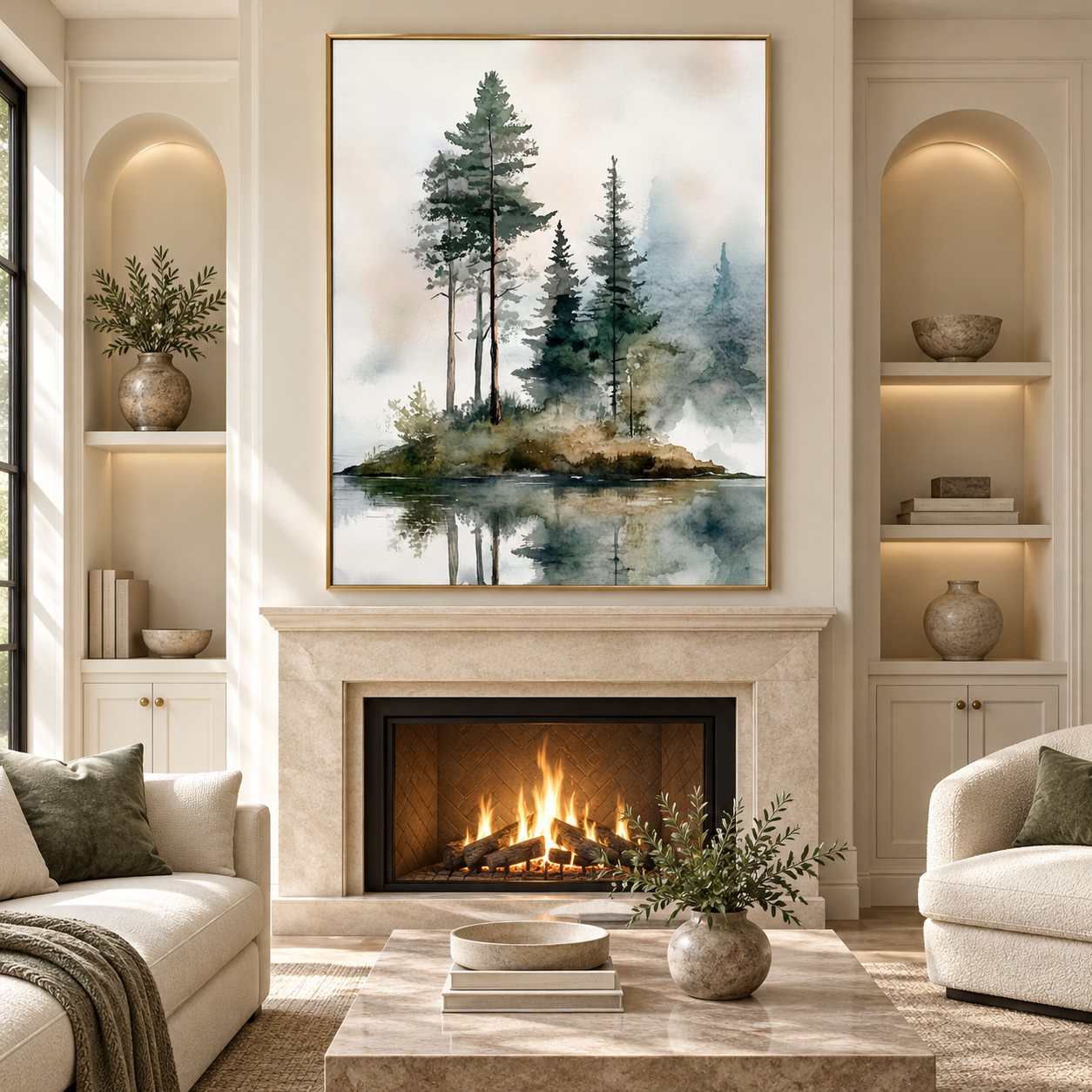 Quiet Evergreen Reflection