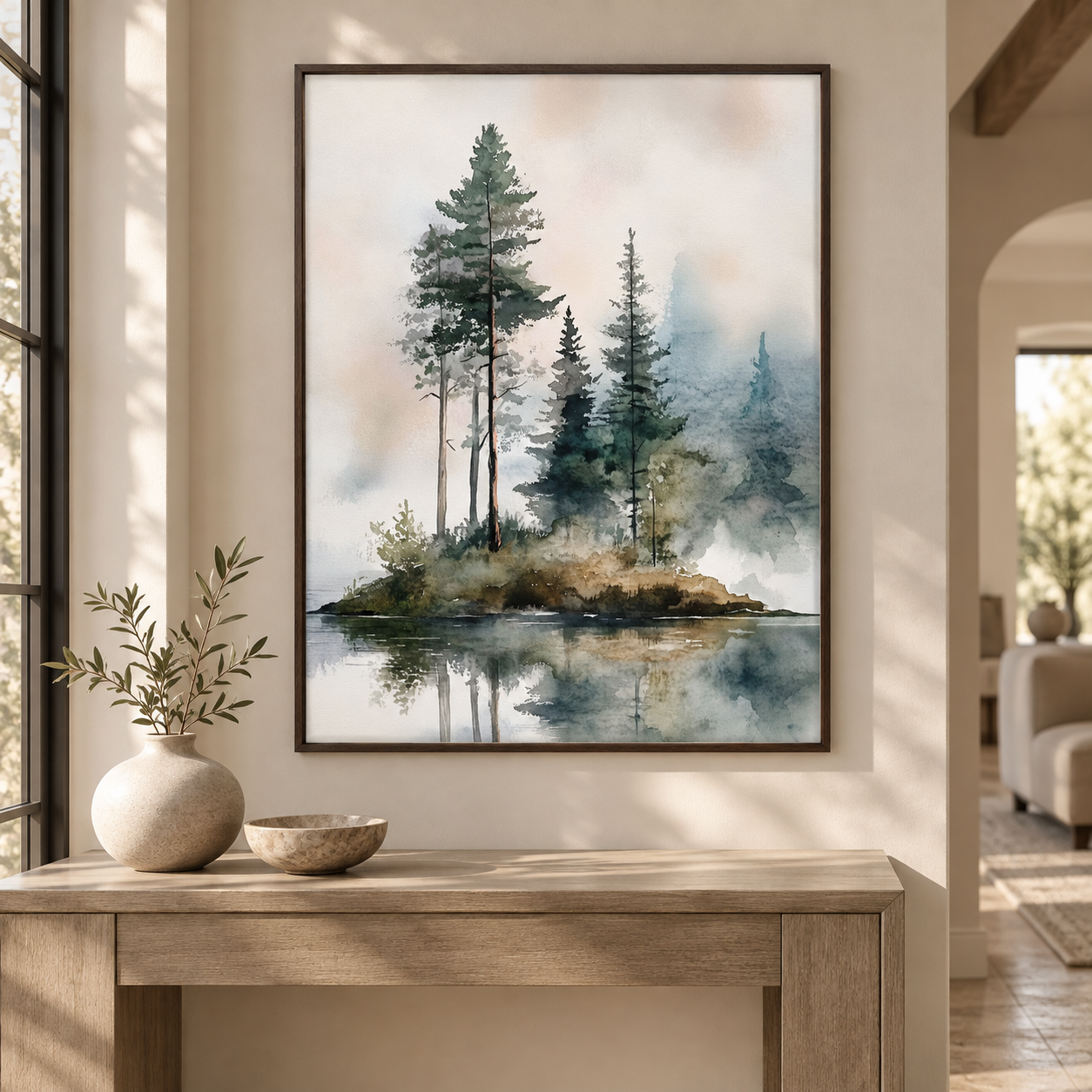 Quiet Evergreen Reflection