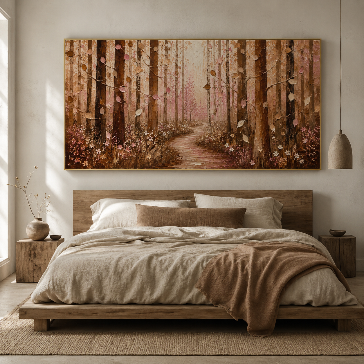 Autumn Forest Wall Art | Path Through the Amber Woods