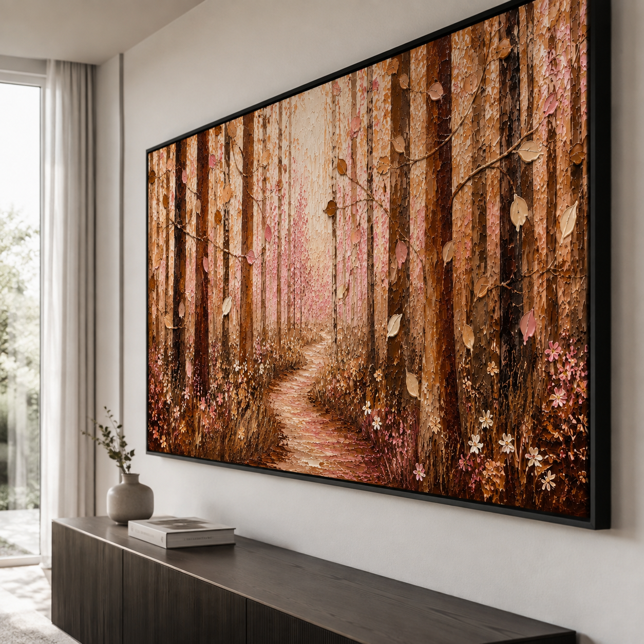 Autumn Forest Wall Art | Path Through the Amber Woods