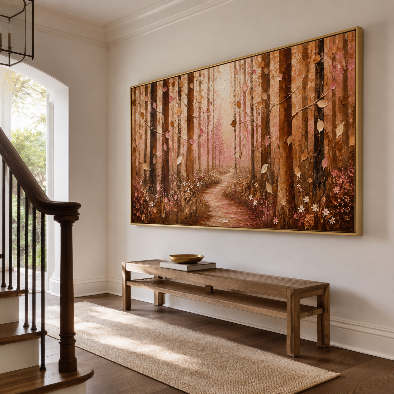 Autumn Forest Wall Art | Path Through the Amber Woods