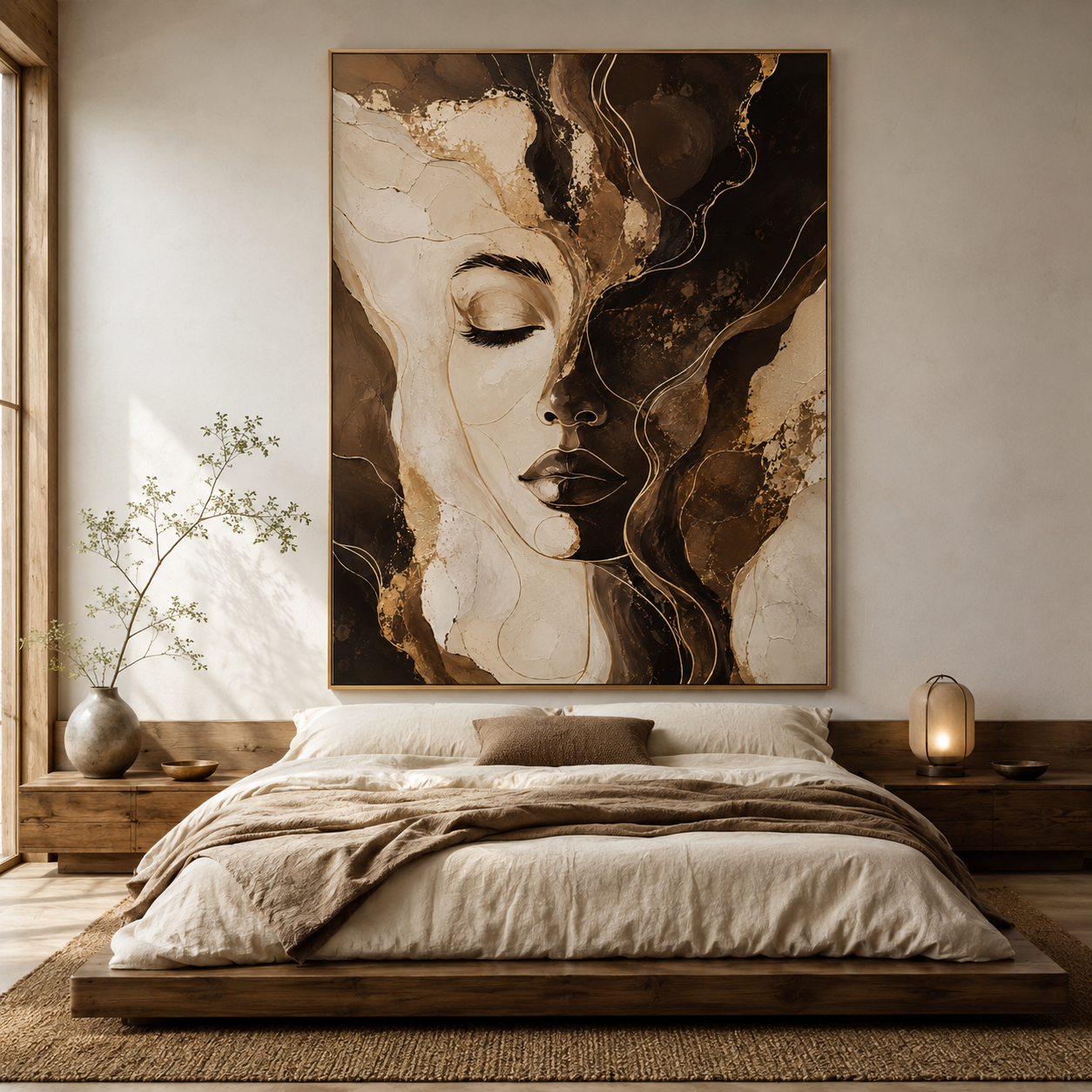 Abstract Woman Wall Art | Golden Reverie